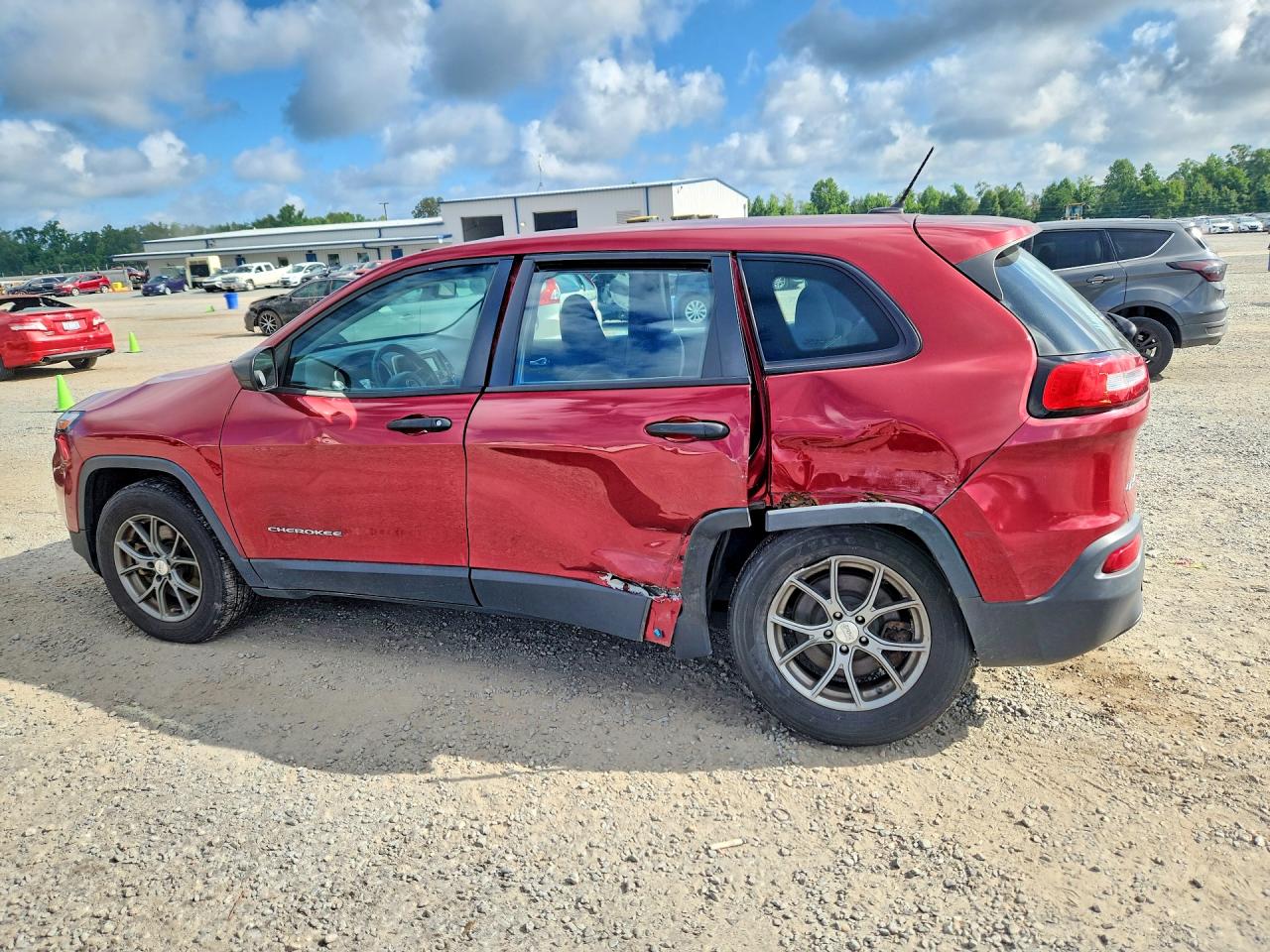 2014 Jeep Cherokee Sport Burgundy vin: 1C4PJMAB4EW141077