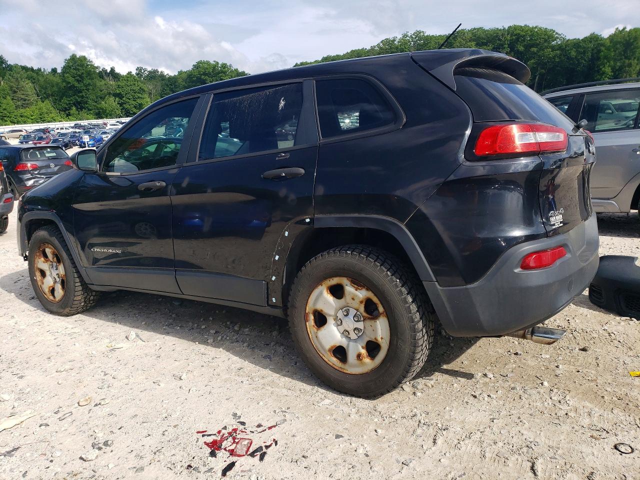 2014 Jeep Cherokee Sport Black vin: 1C4PJMAB4EW141824