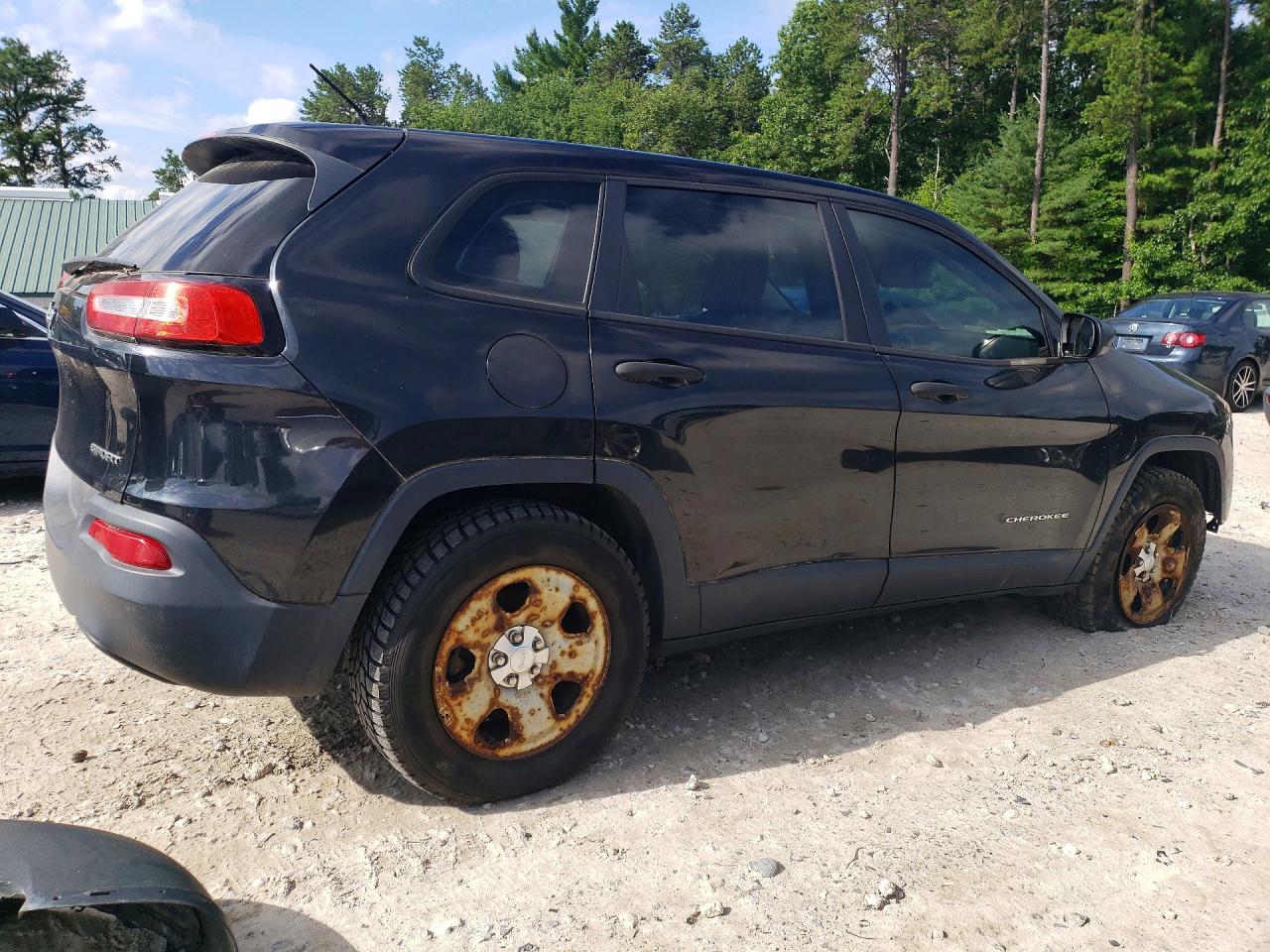 2014 Jeep Cherokee Sport Black vin: 1C4PJMAB4EW141824