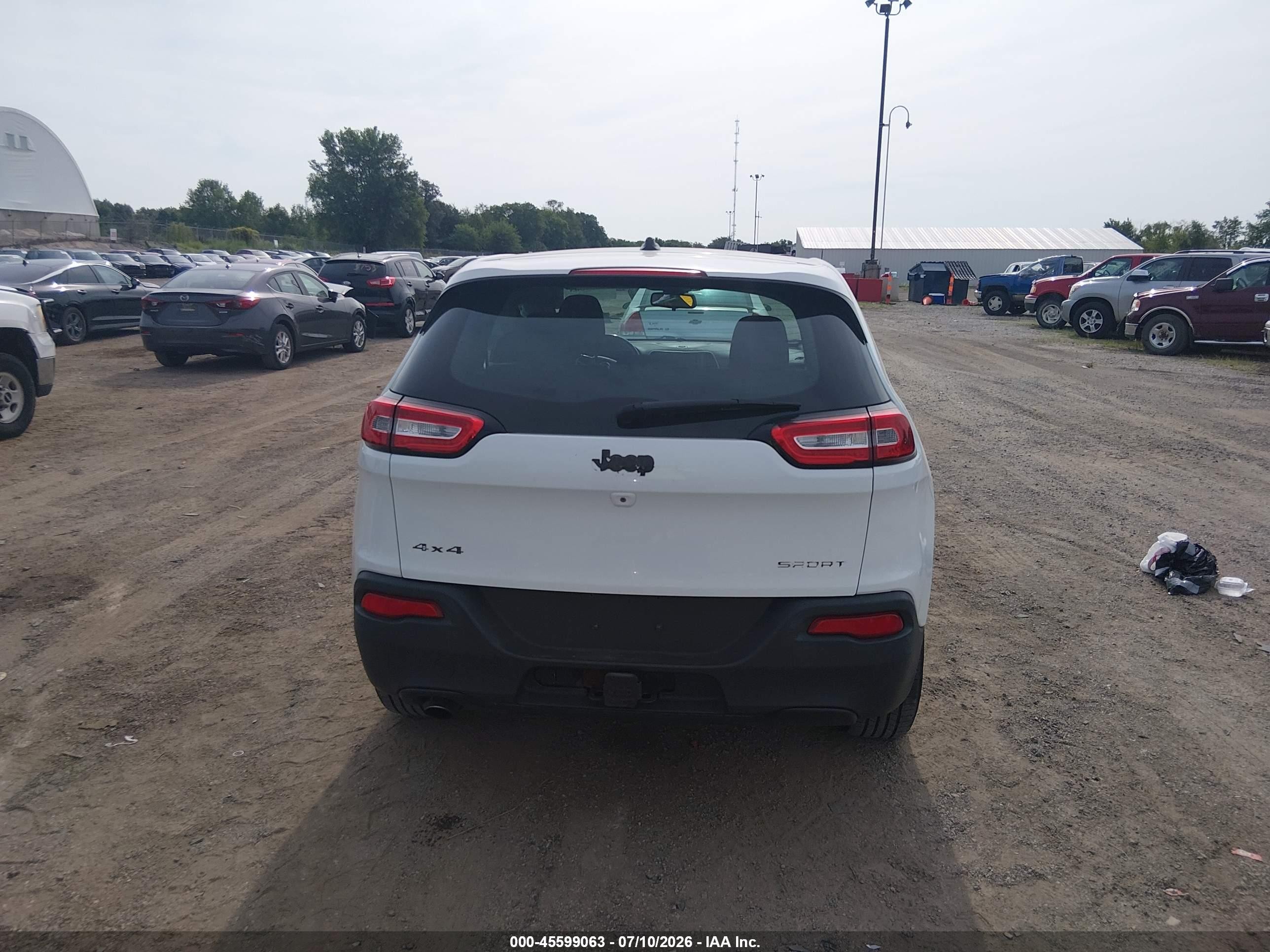 2014 Jeep Cherokee Sport White vin: 1C4PJMAB4EW218546
