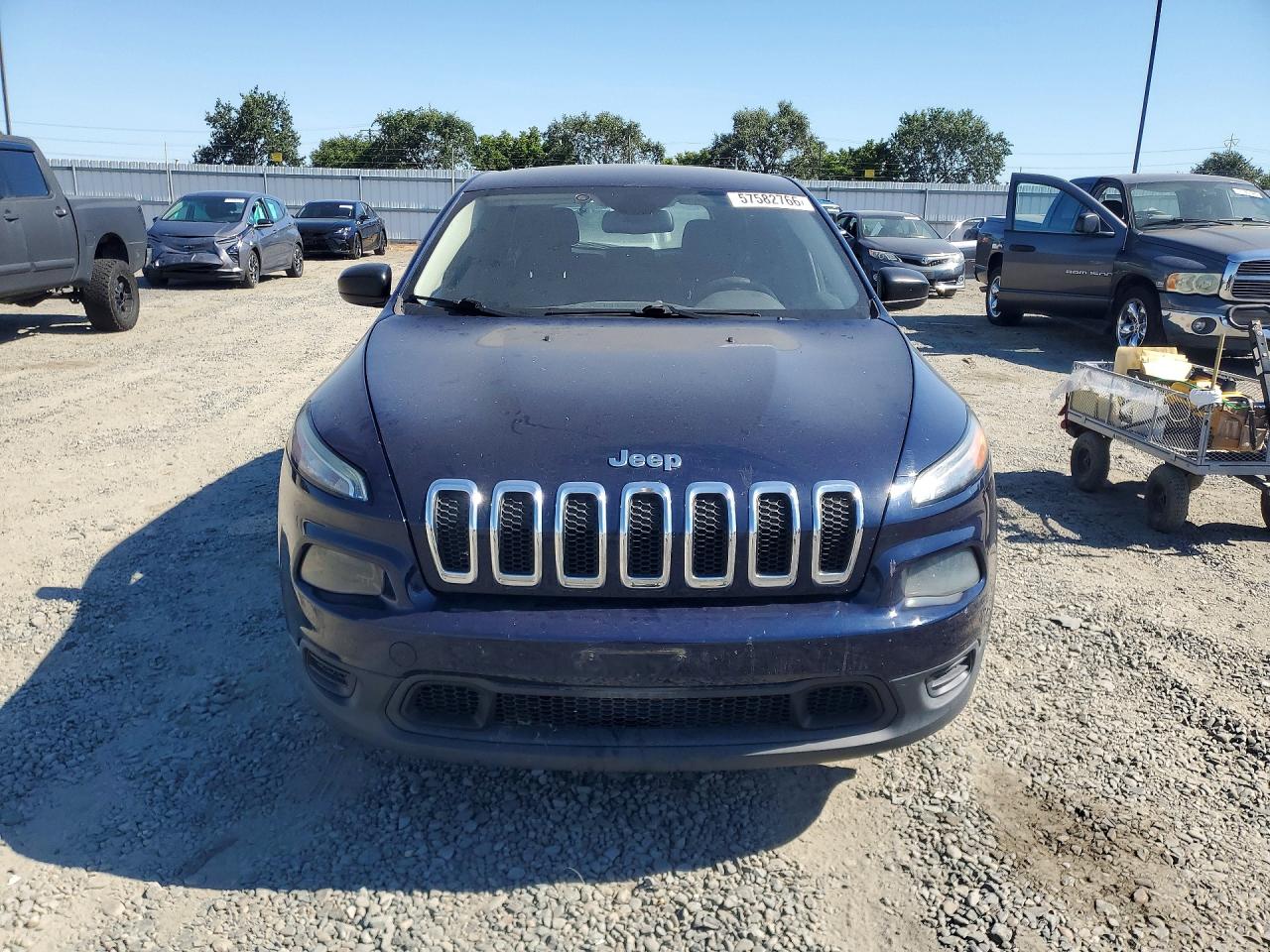 2014 Jeep Cherokee Sport Blue vin: 1C4PJMAB4EW224878