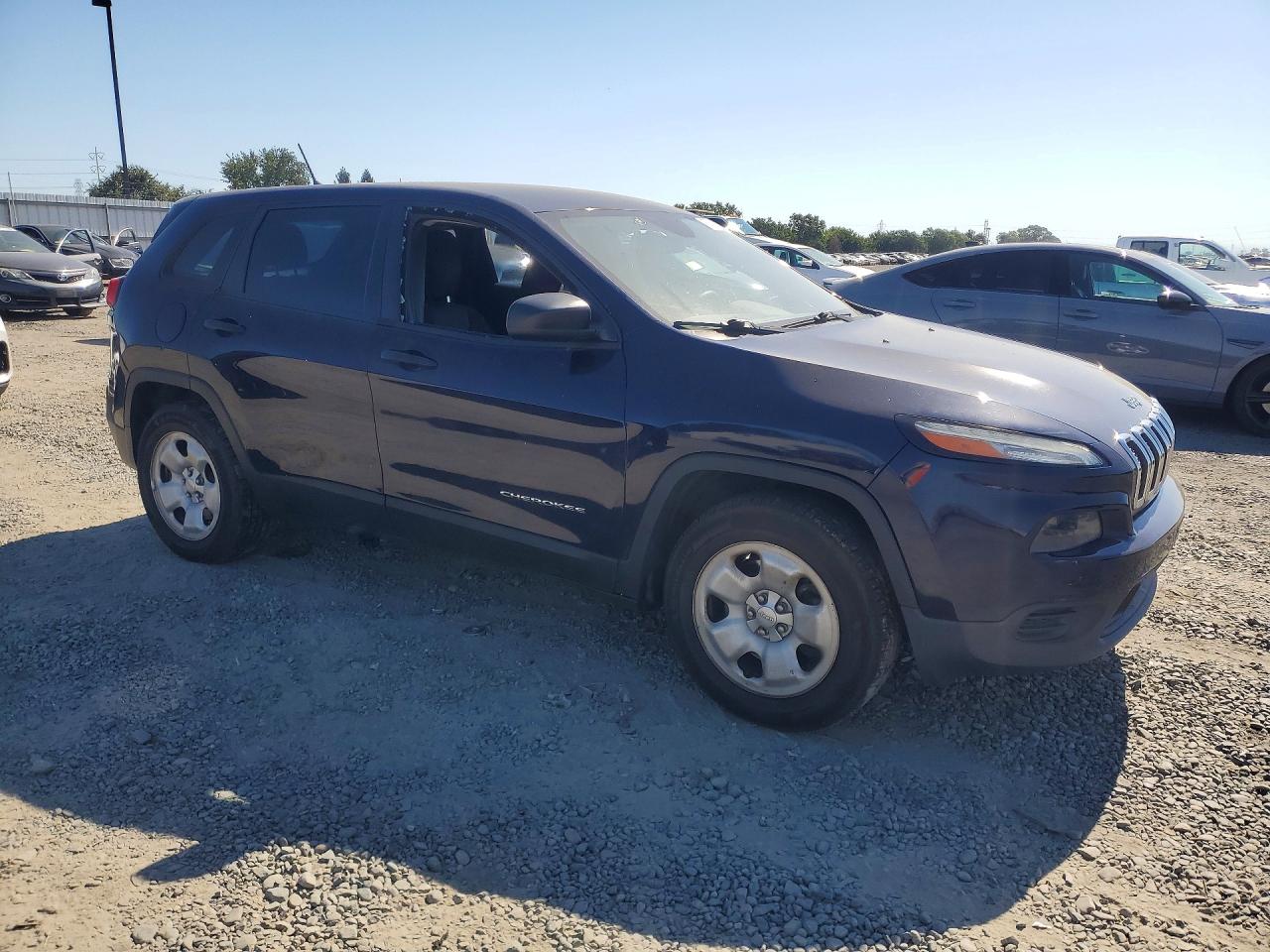 2014 Jeep Cherokee Sport Blue vin: 1C4PJMAB4EW224878