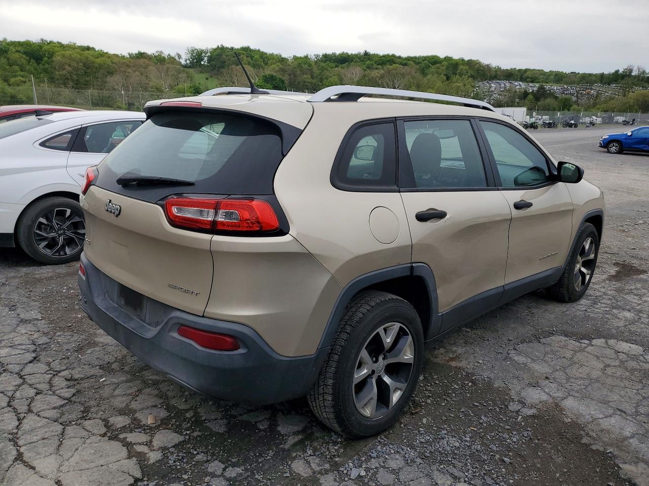 2014 Jeep Cherokee Sport Beige vin: 1C4PJMAB4EW233208