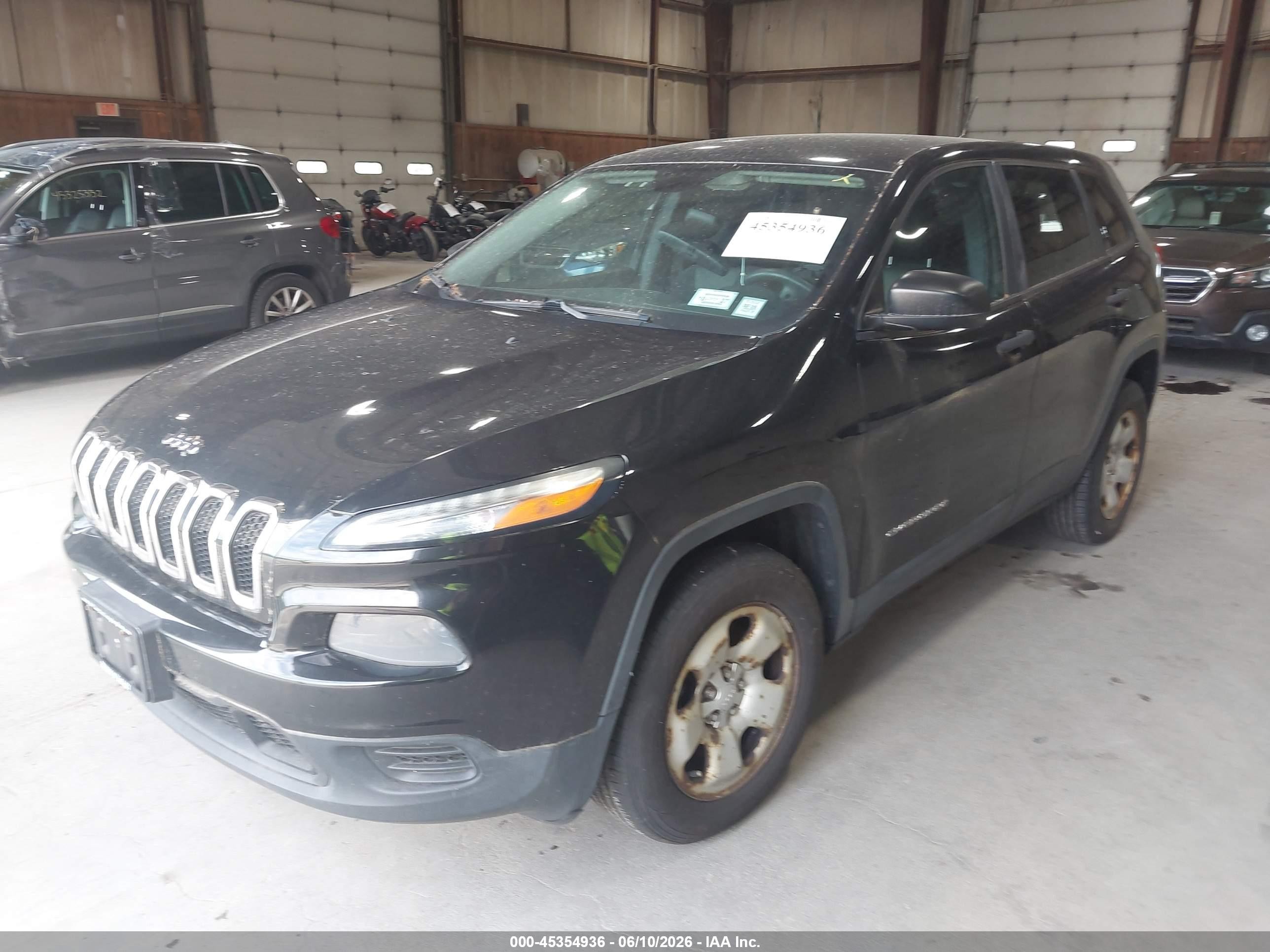 2014 Jeep Cherokee Sport Black vin: 1C4PJMAB4EW265379
