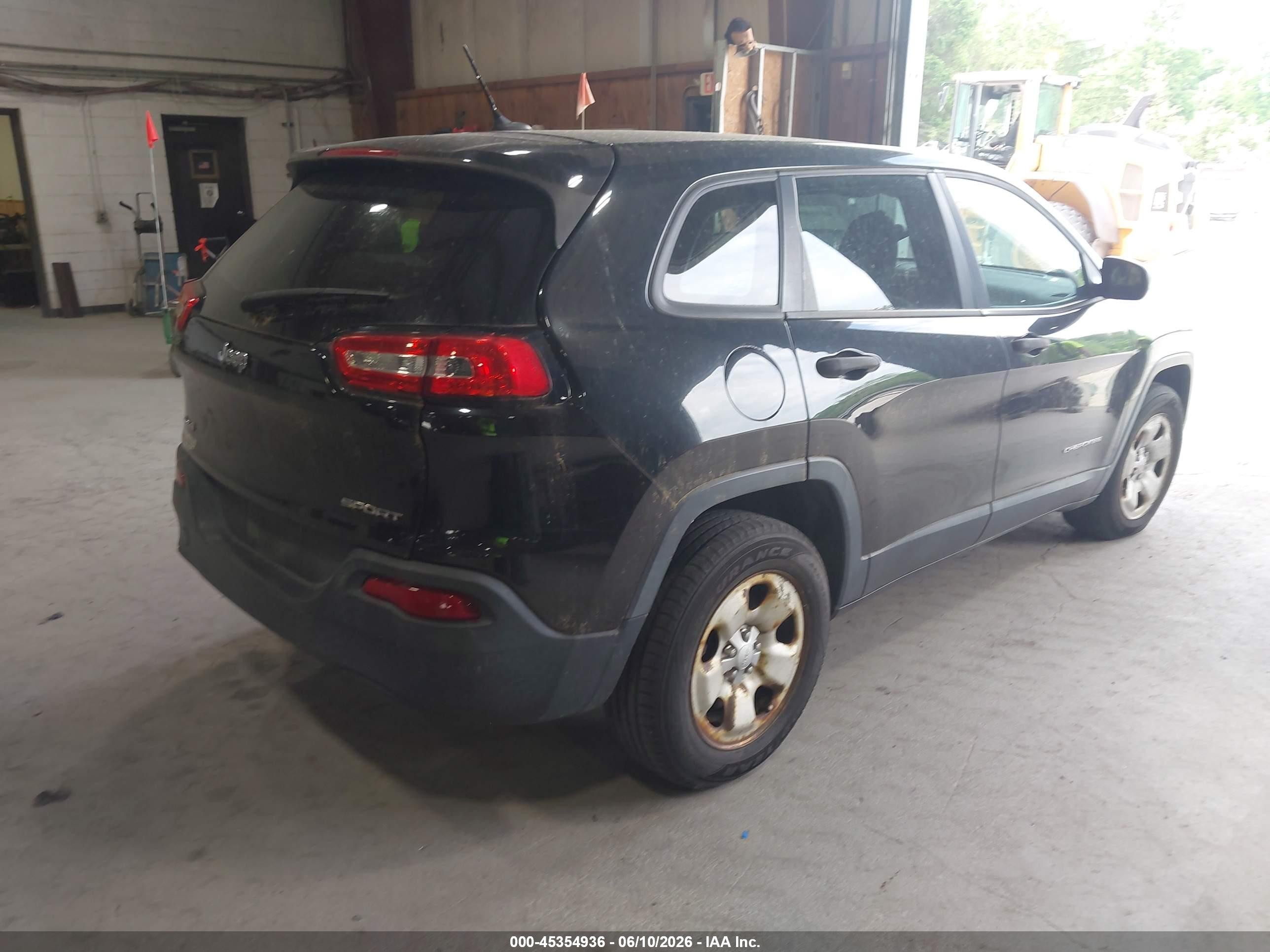 2014 Jeep Cherokee Sport Black vin: 1C4PJMAB4EW265379
