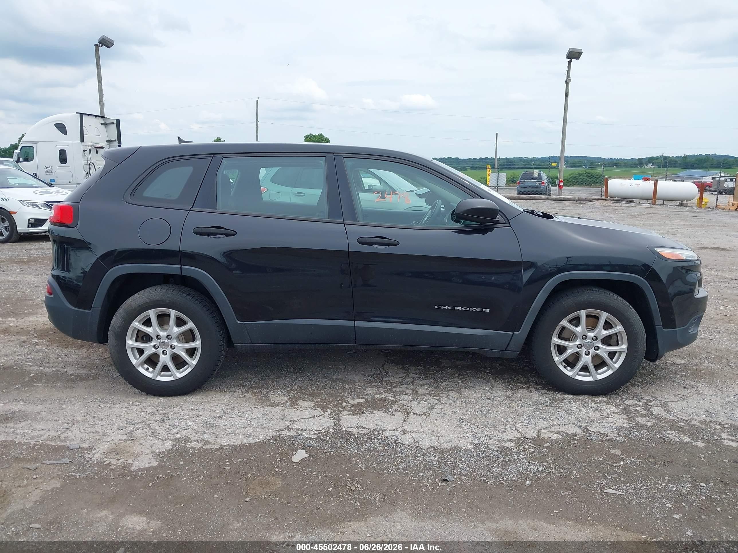 2015 Jeep Cherokee Sport Black vin: 1C4PJMAB4FW528066