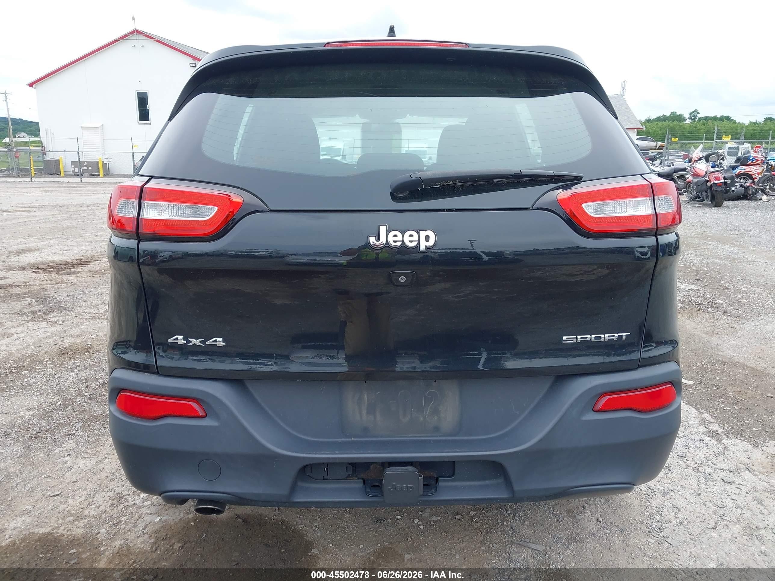 2015 Jeep Cherokee Sport Black vin: 1C4PJMAB4FW528066