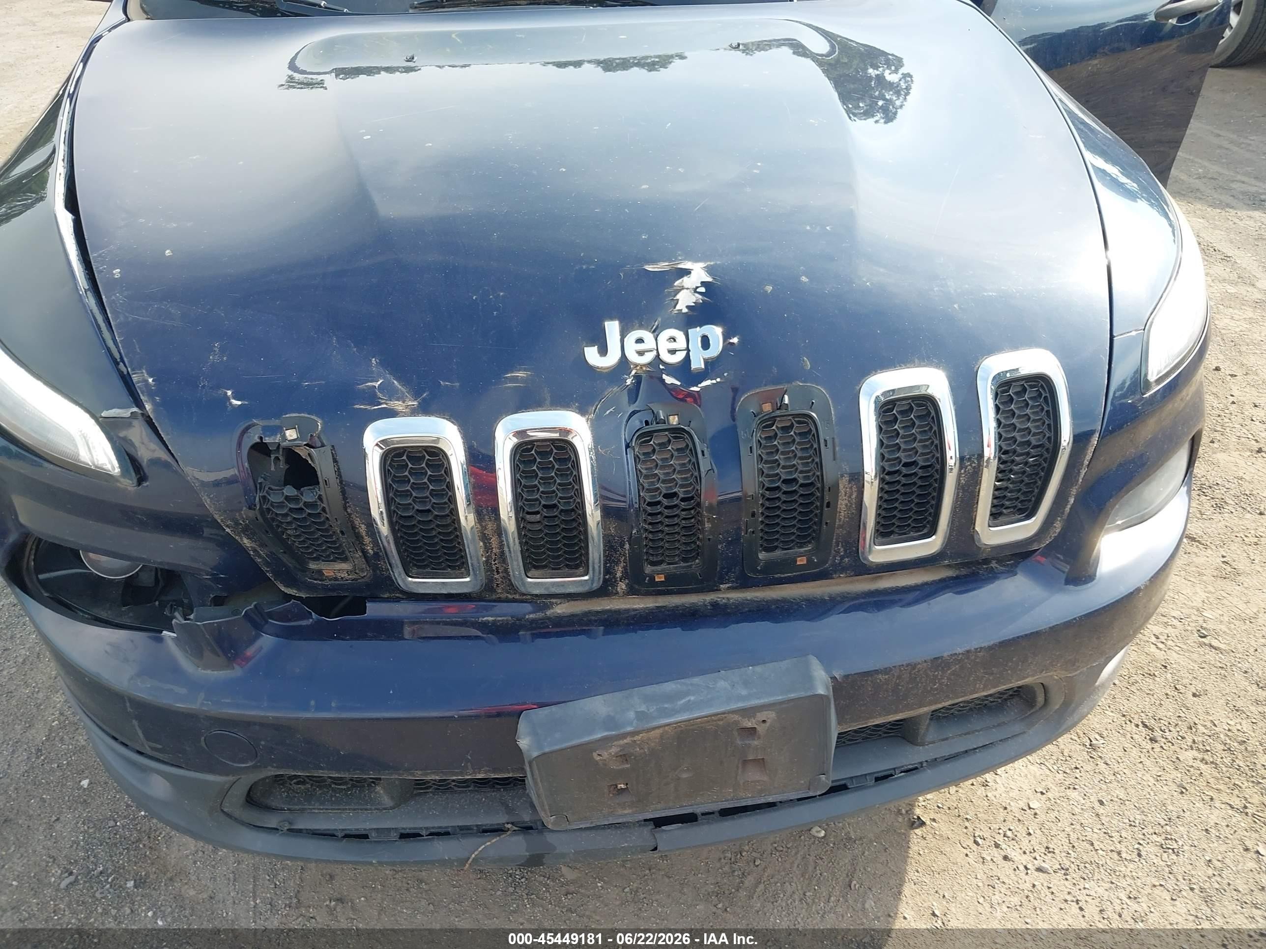 2015 Jeep Cherokee Sport Blue vin: 1C4PJMAB4FW577624
