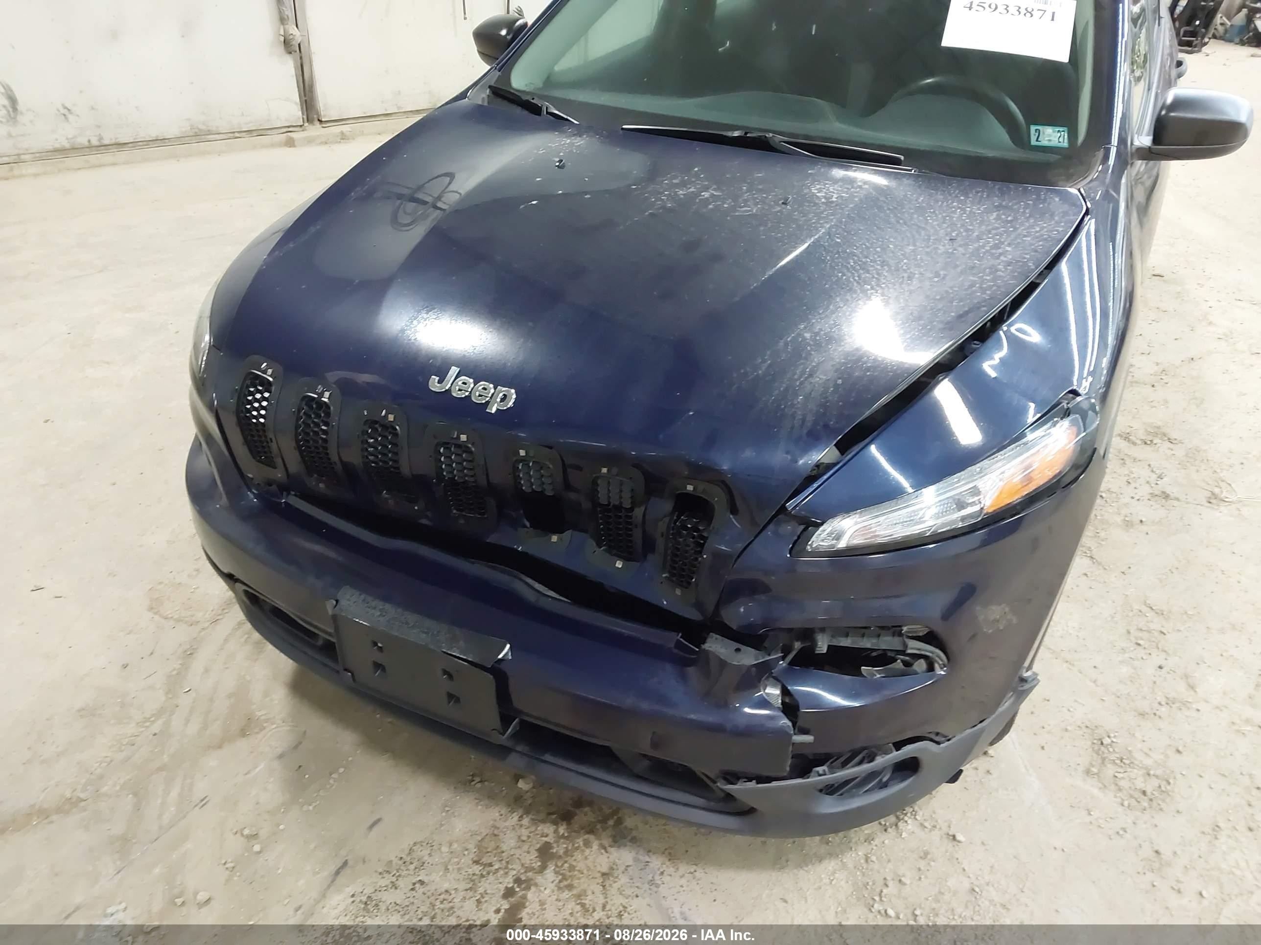 2015 Jeep Cherokee Sport Синий vin: 1C4PJMAB4FW650734
