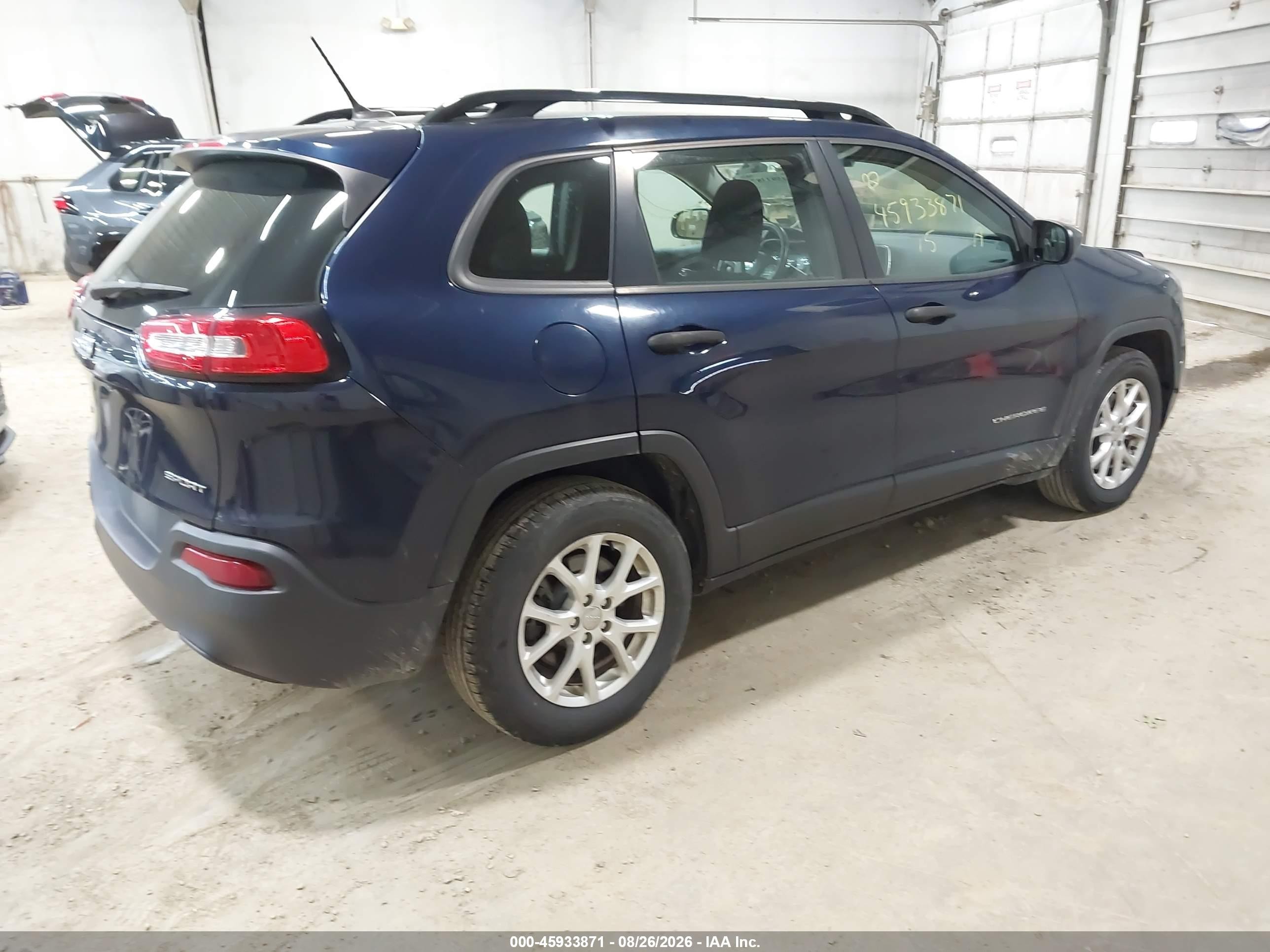 2015 Jeep Cherokee Sport Синий vin: 1C4PJMAB4FW650734