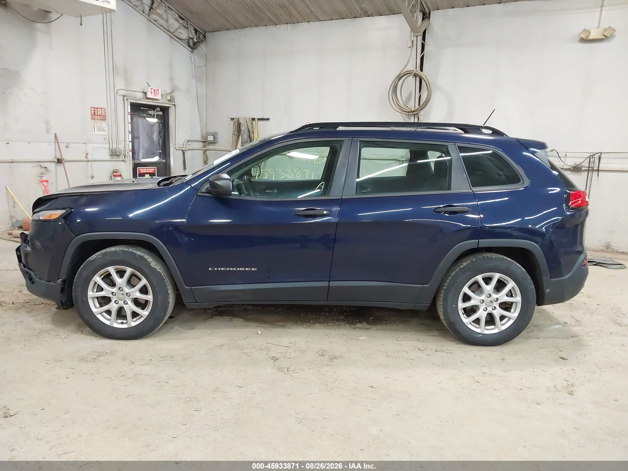 2015 Jeep Cherokee Sport Синий vin: 1C4PJMAB4FW650734