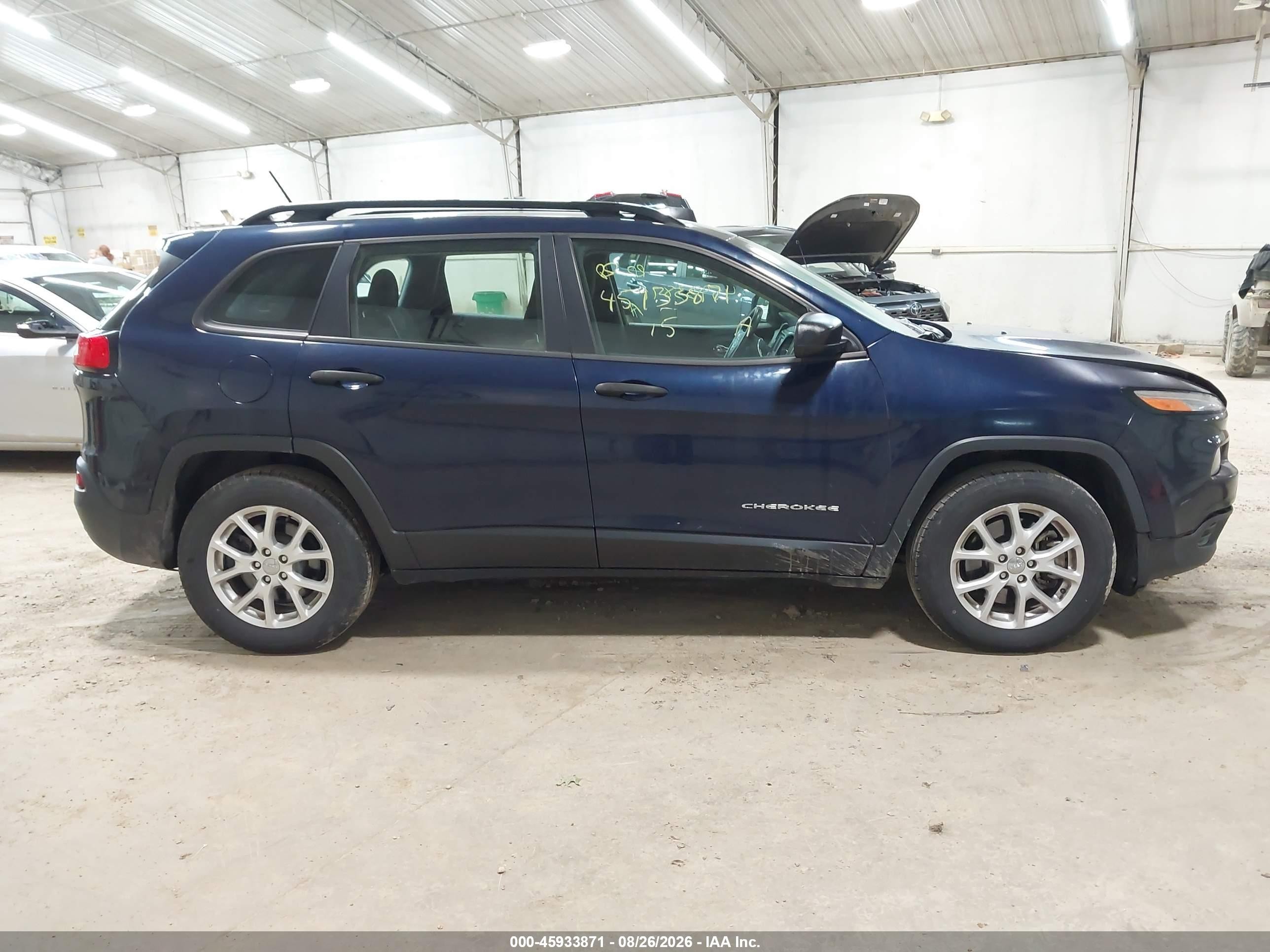 2015 Jeep Cherokee Sport Синий vin: 1C4PJMAB4FW650734