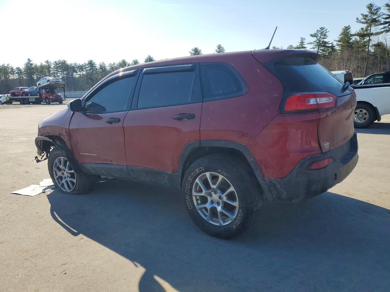 2015 Jeep Cherokee Sport Maroon vin: 1C4PJMAB4FW666559