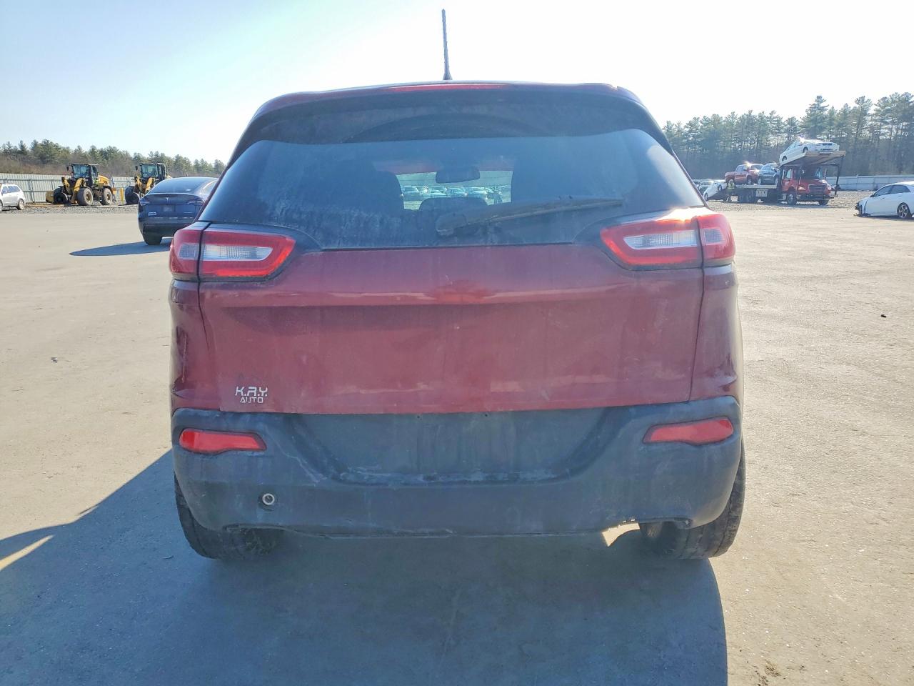 2015 Jeep Cherokee Sport Maroon vin: 1C4PJMAB4FW666559