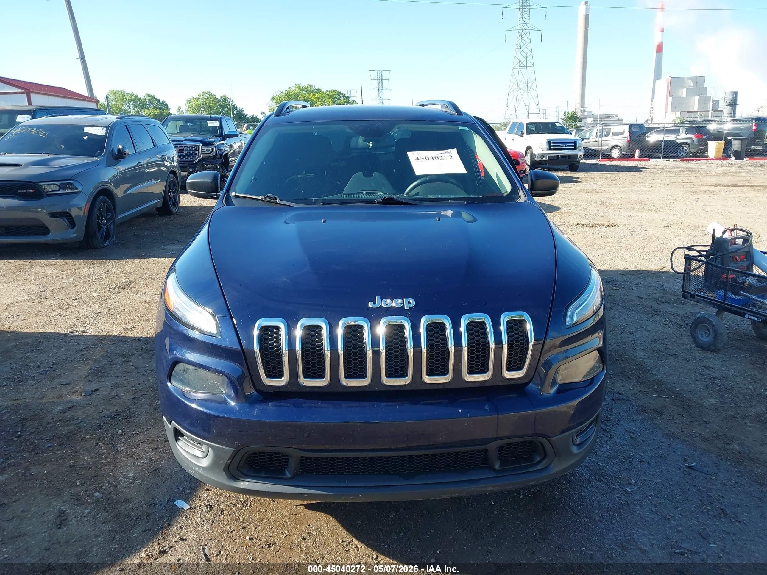 2015 Jeep Cherokee Sport Dark Blue vin: 1C4PJMAB4FW680901