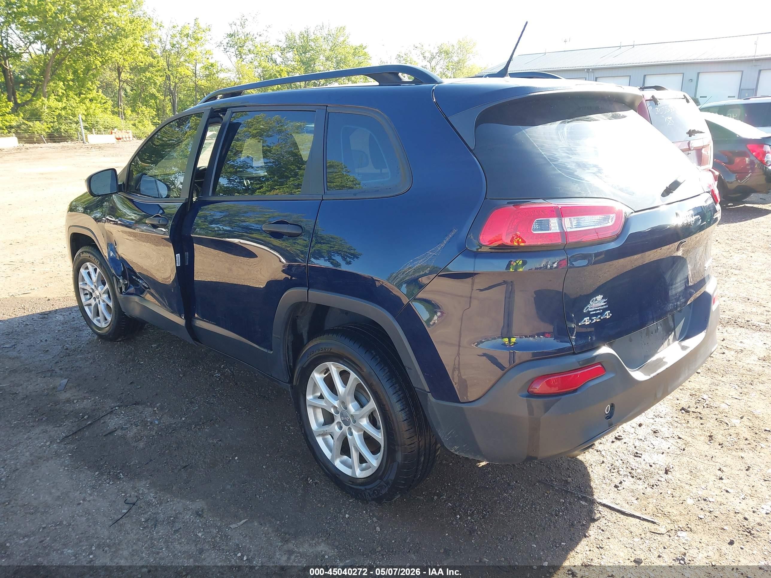 2015 Jeep Cherokee Sport Dark Blue vin: 1C4PJMAB4FW680901