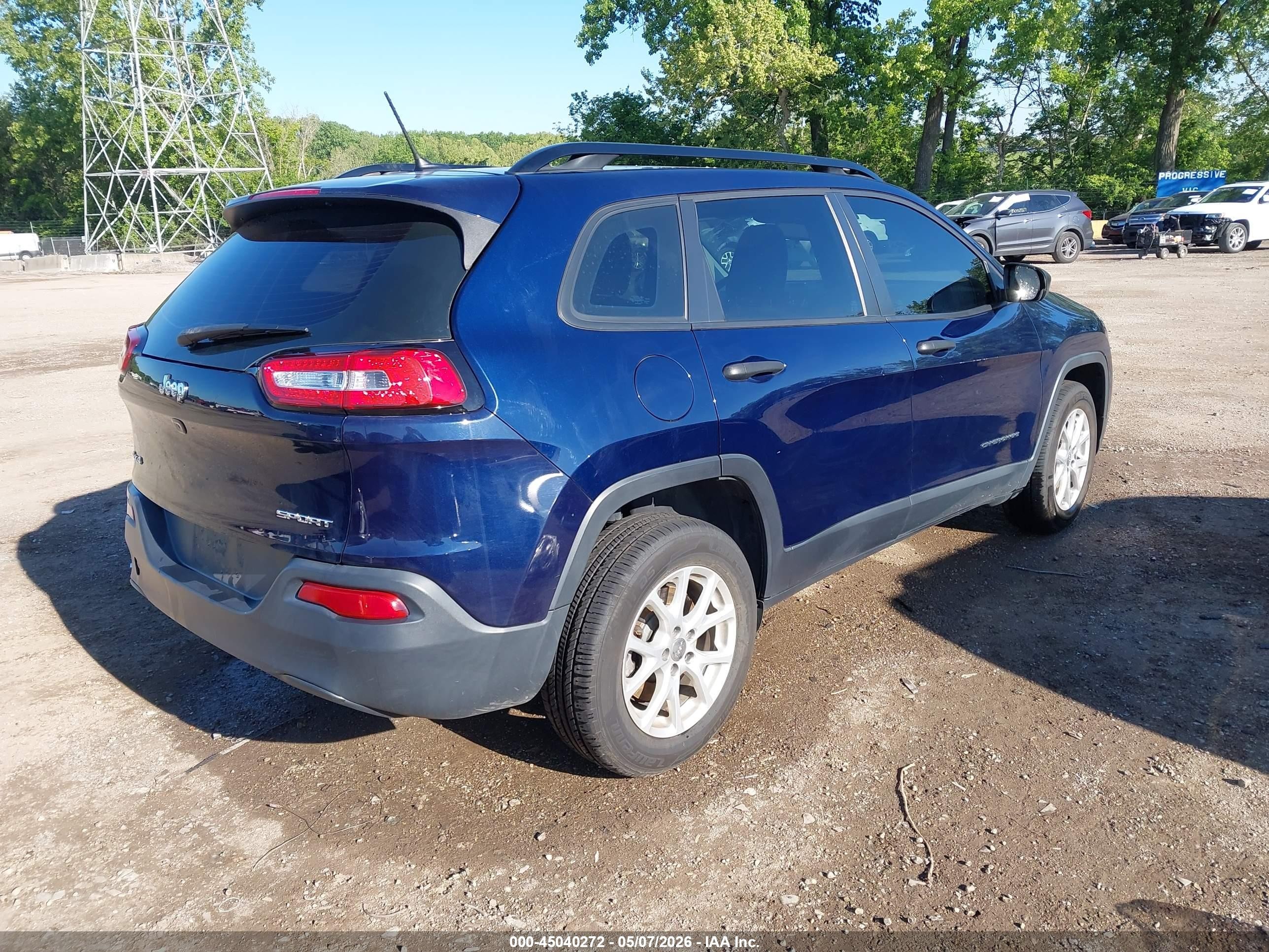 2015 Jeep Cherokee Sport Dark Blue vin: 1C4PJMAB4FW680901