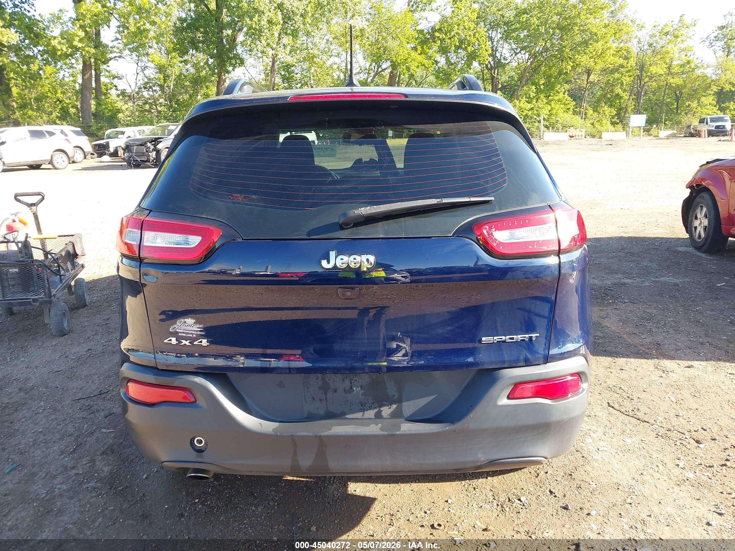 2015 Jeep Cherokee Sport Dark Blue vin: 1C4PJMAB4FW680901