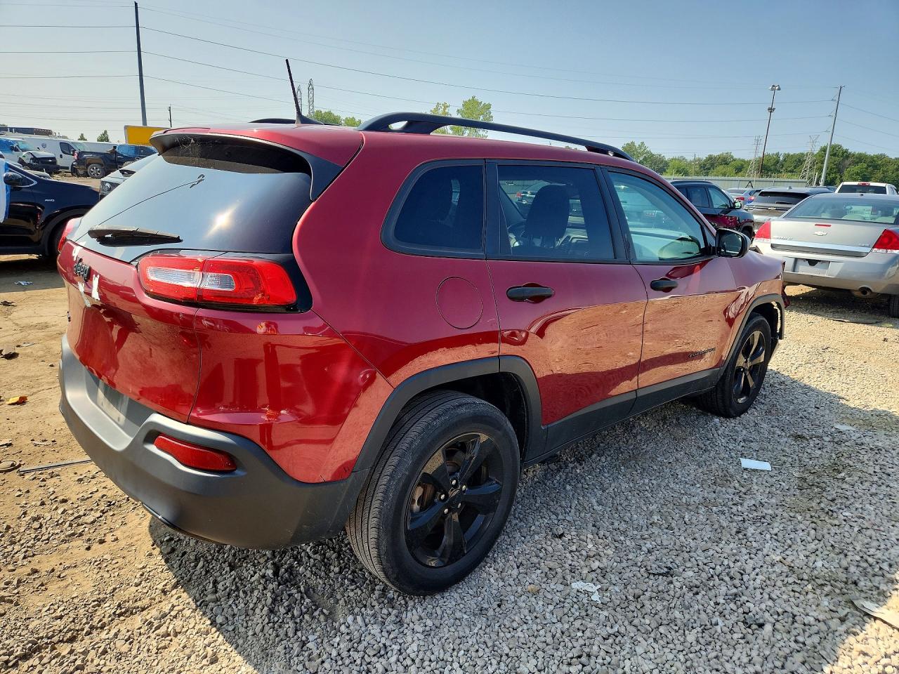 2017 Jeep Cherokee Sport Burgundy vin: 1C4PJMAB4HW654298