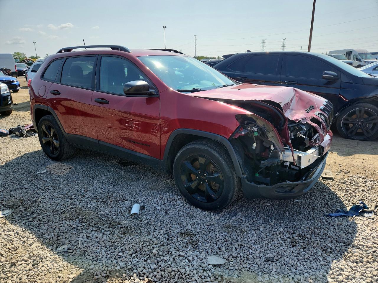 2017 Jeep Cherokee Sport Burgundy vin: 1C4PJMAB4HW654298