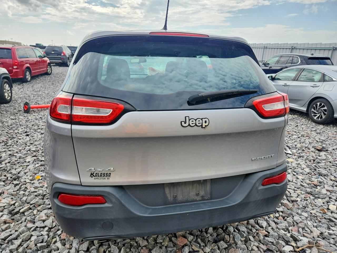 2014 Jeep Cherokee Sport Silver vin: 1C4PJMAB5EW166828