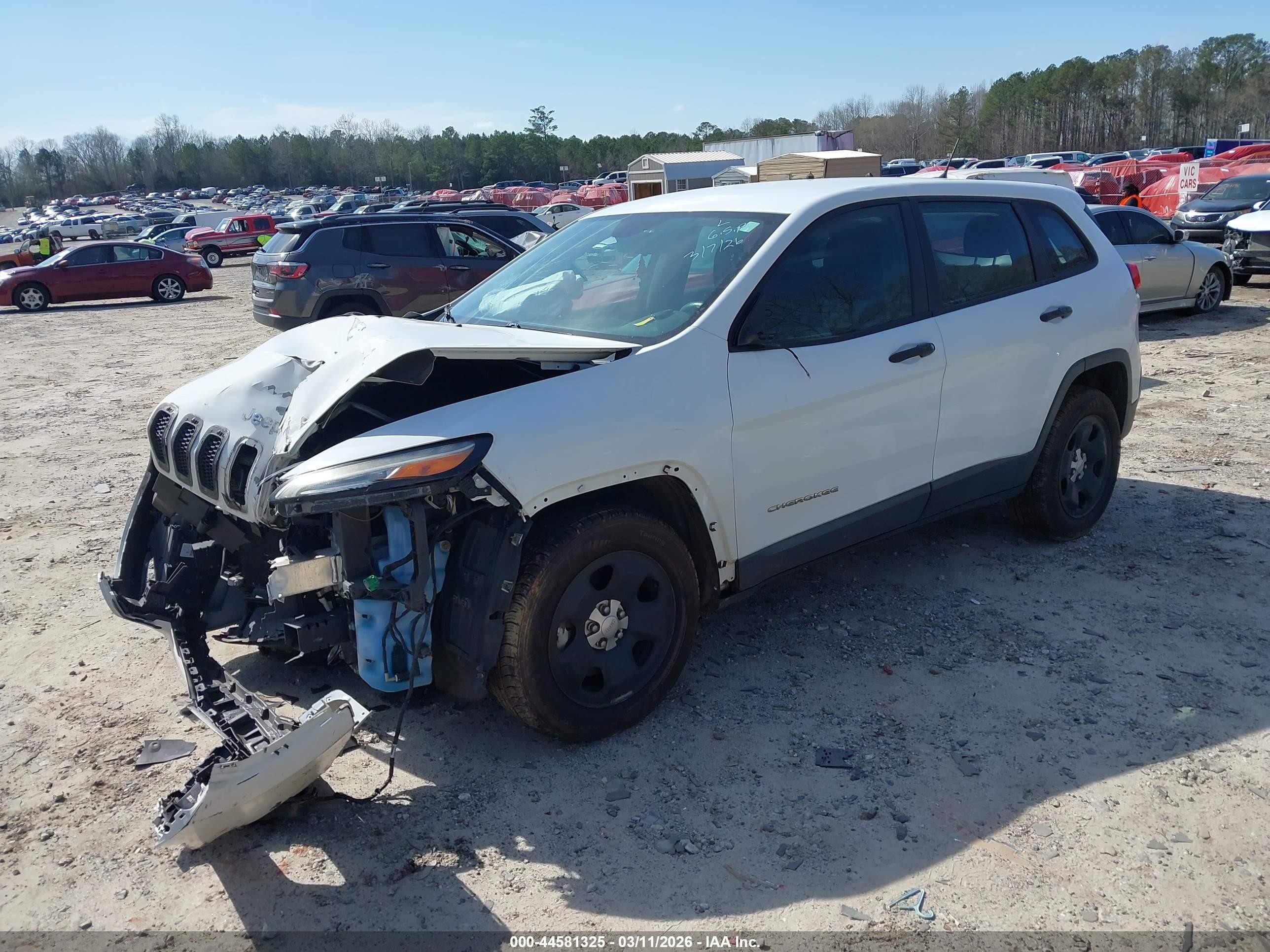 2014 Jeep Cherokee Sport Белый vin: 1C4PJMAB5EW191261