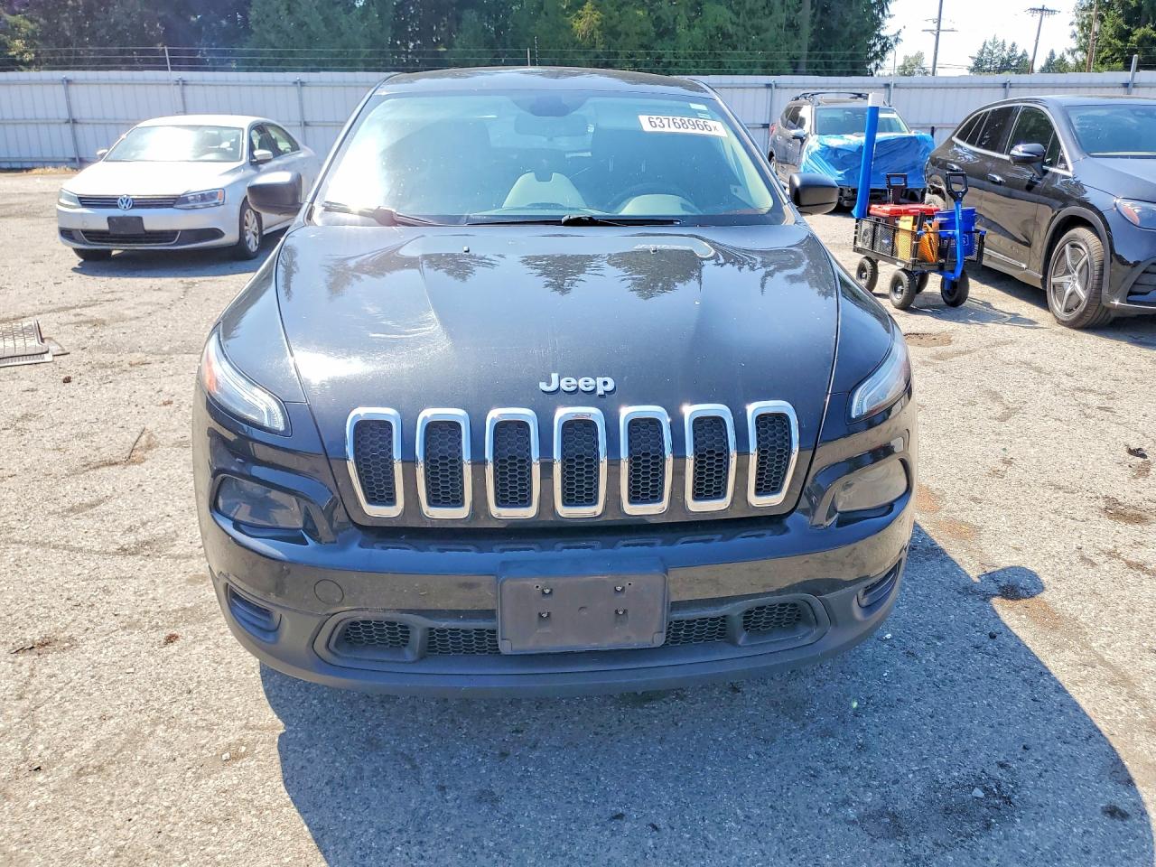 2014 Jeep Cherokee Sport Black vin: 1C4PJMAB5EW210245