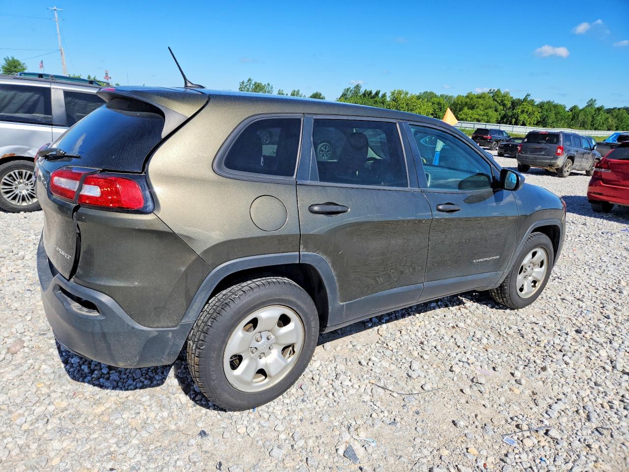 2014 Jeep Cherokee Sport Green vin: 1C4PJMAB5EW295796