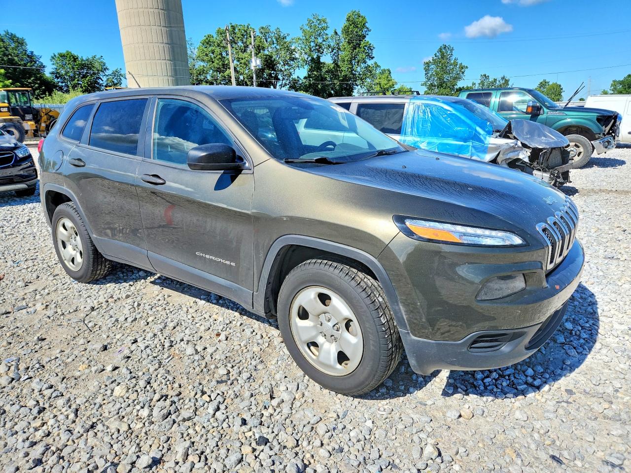 2014 Jeep Cherokee Sport Green vin: 1C4PJMAB5EW295796