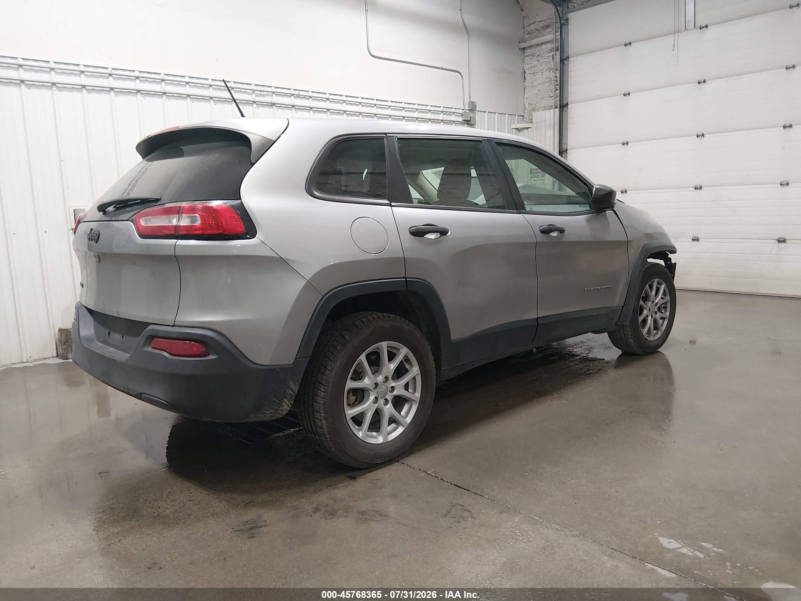 2014 Jeep Cherokee Sport Silver vin: 1C4PJMAB5EW298052