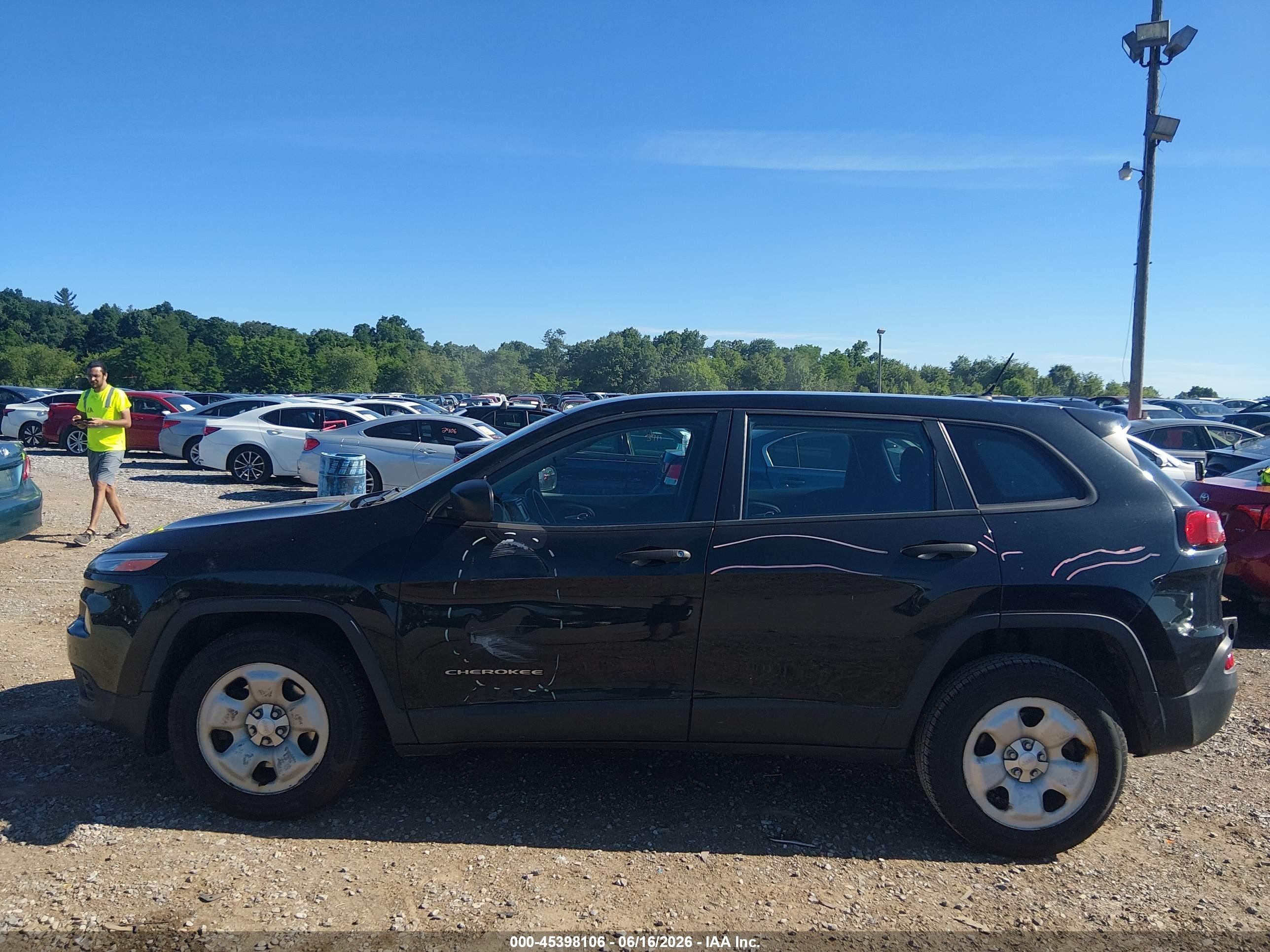 2015 Jeep Cherokee Sport Черный vin: 1C4PJMAB5FW647969