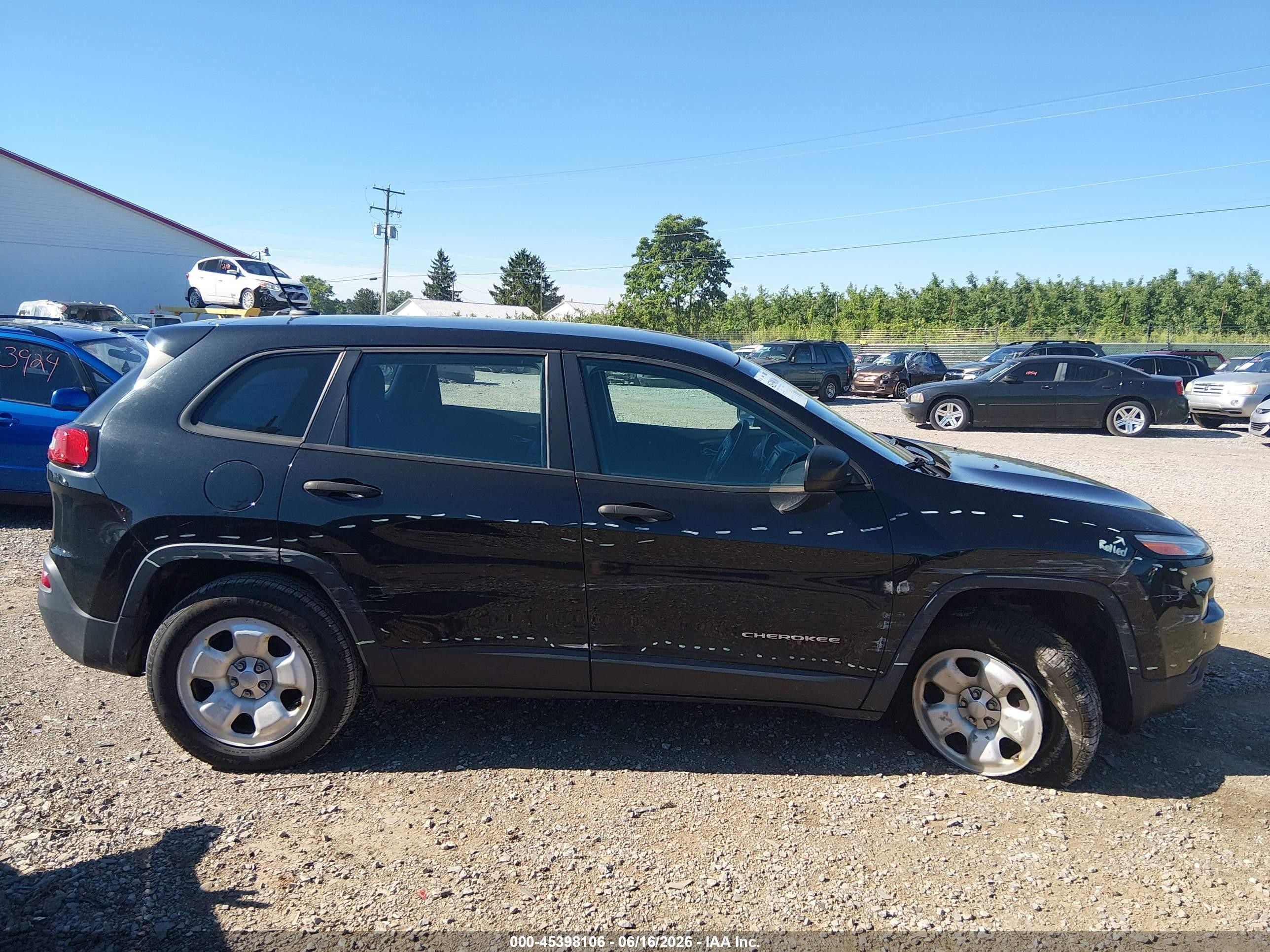 2015 Jeep Cherokee Sport Черный vin: 1C4PJMAB5FW647969