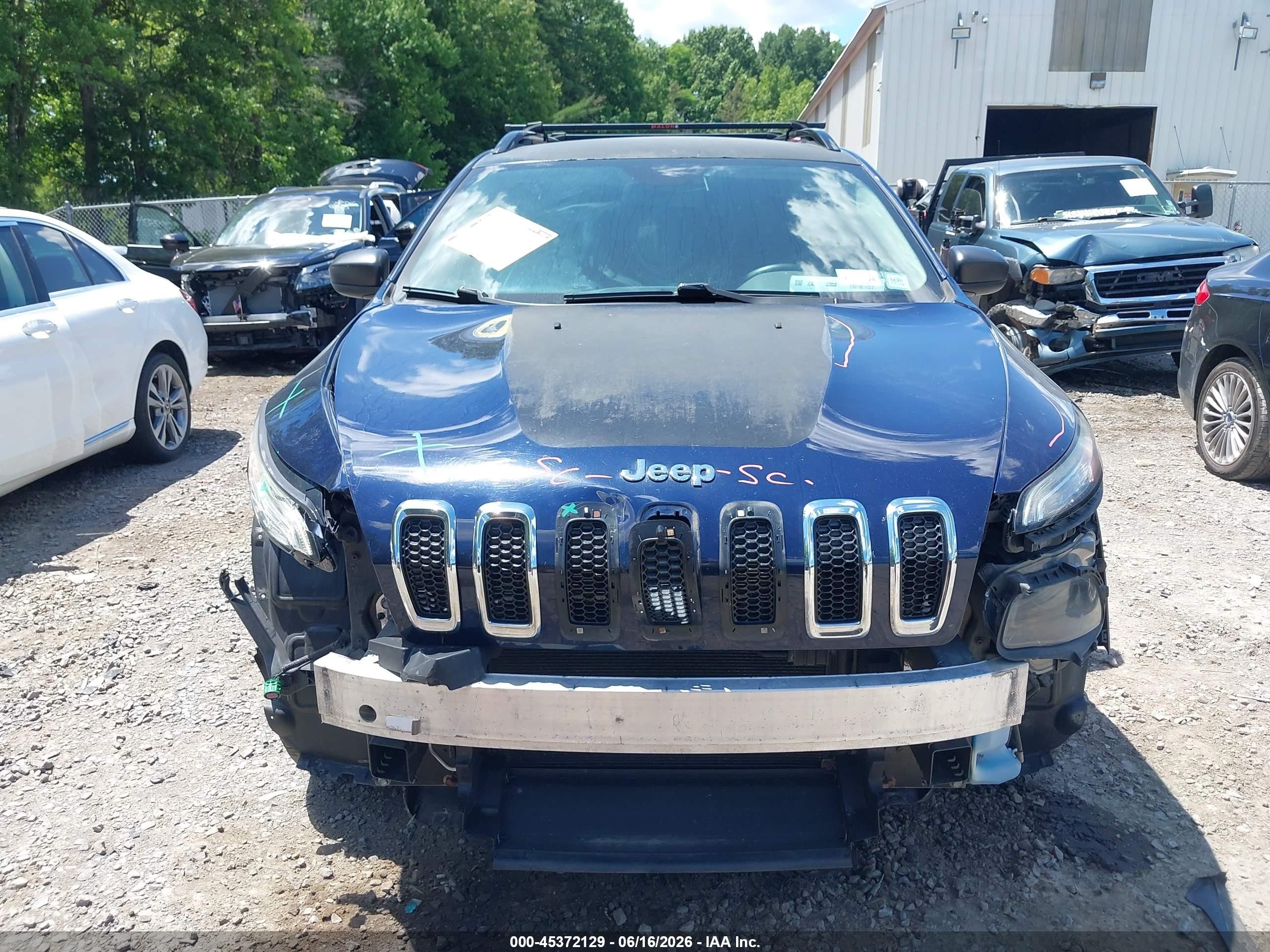 2015 Jeep Cherokee Sport Синий vin: 1C4PJMAB5FW764807