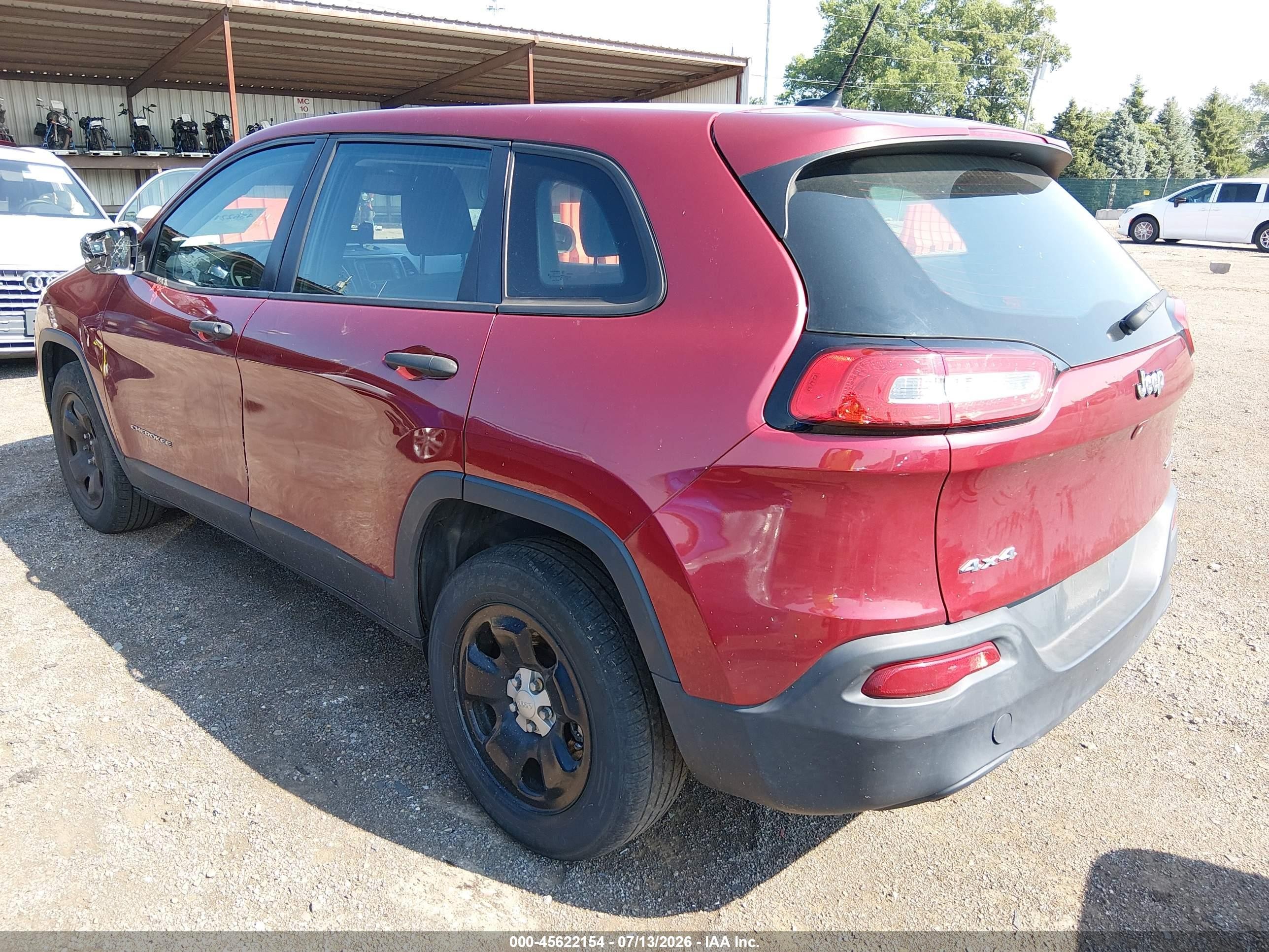 2015 Jeep Cherokee Sport Красный vin: 1C4PJMAB5FW775824