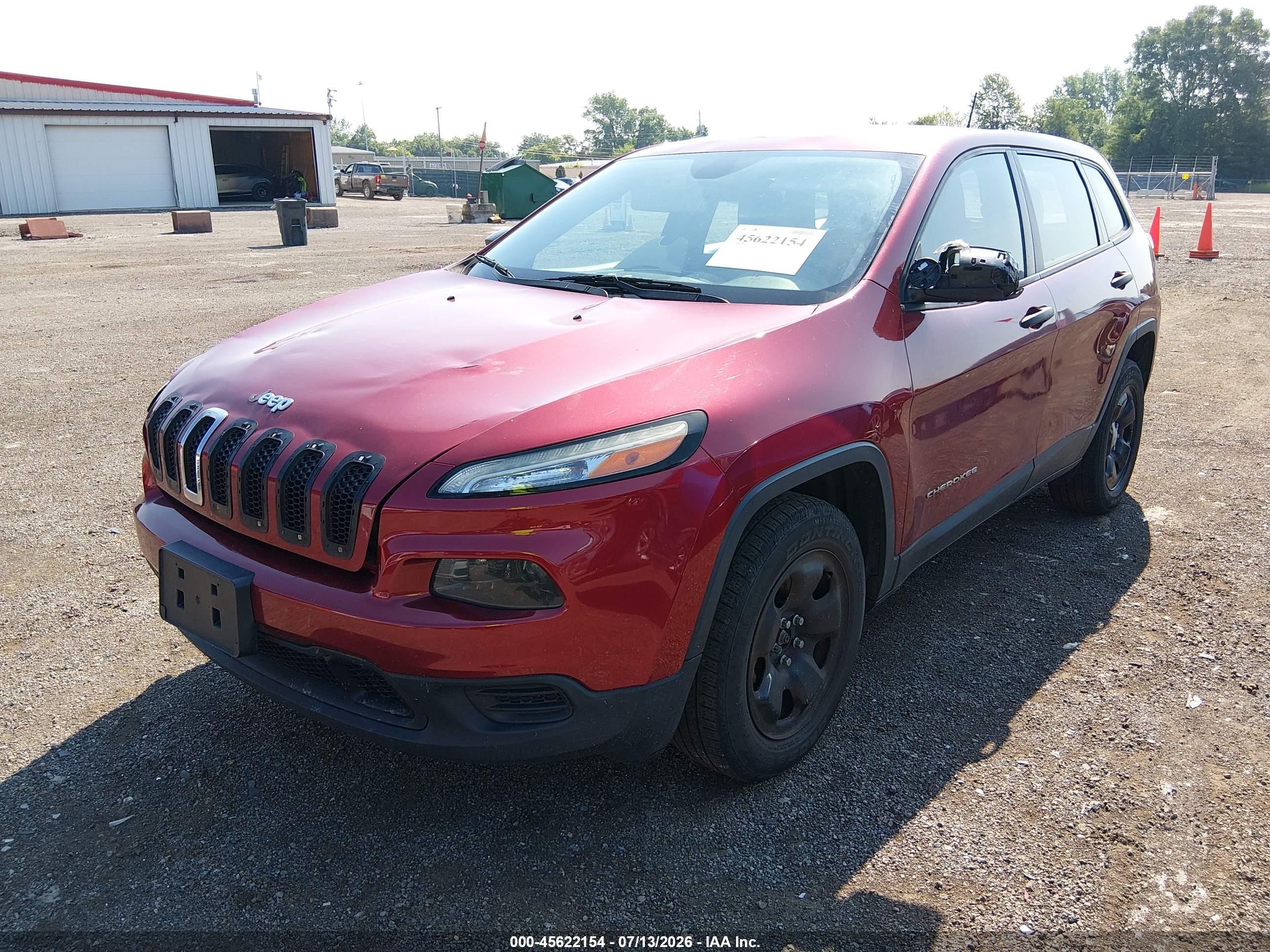 2015 Jeep Cherokee Sport Красный vin: 1C4PJMAB5FW775824