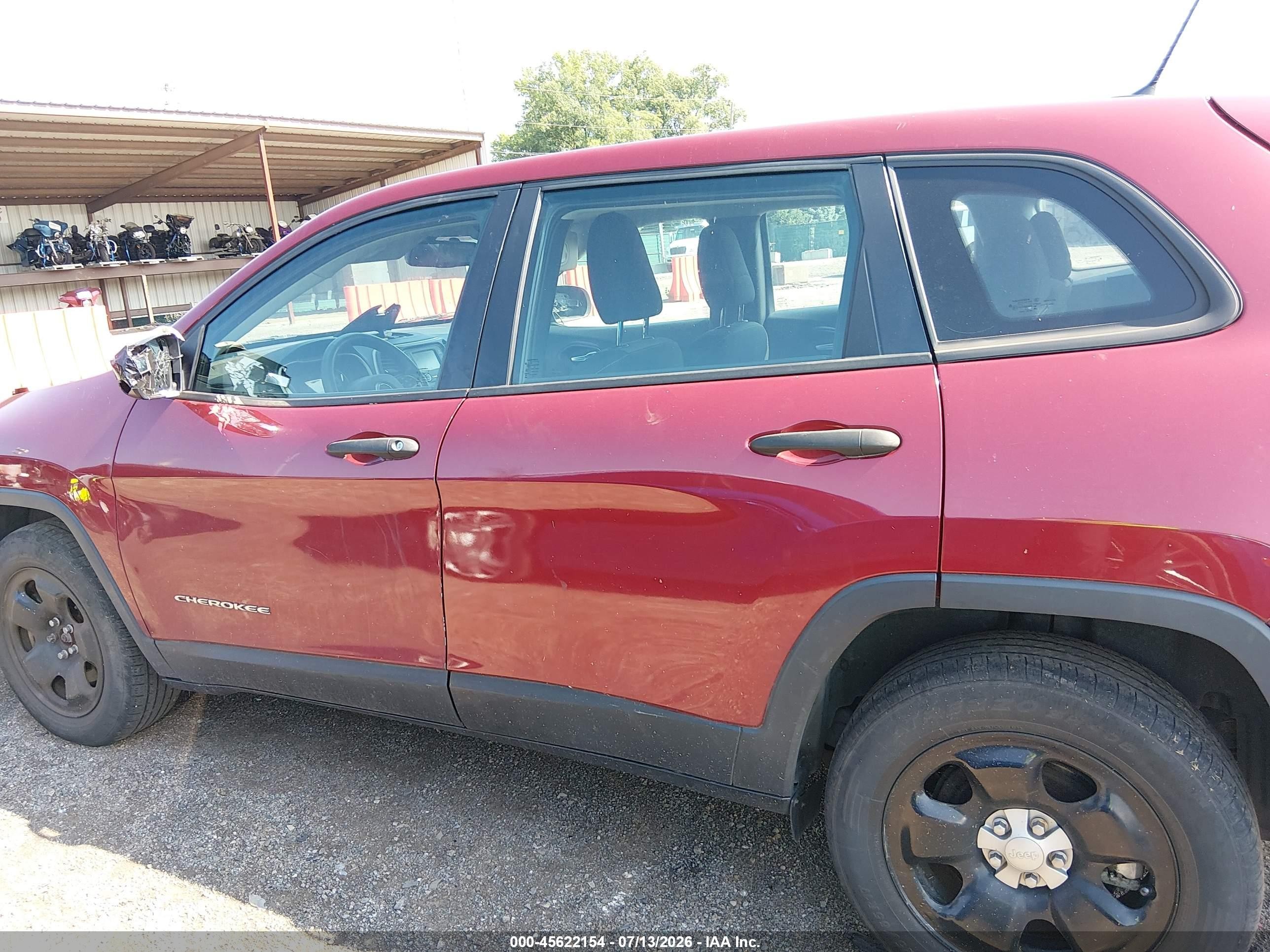 2015 Jeep Cherokee Sport Красный vin: 1C4PJMAB5FW775824