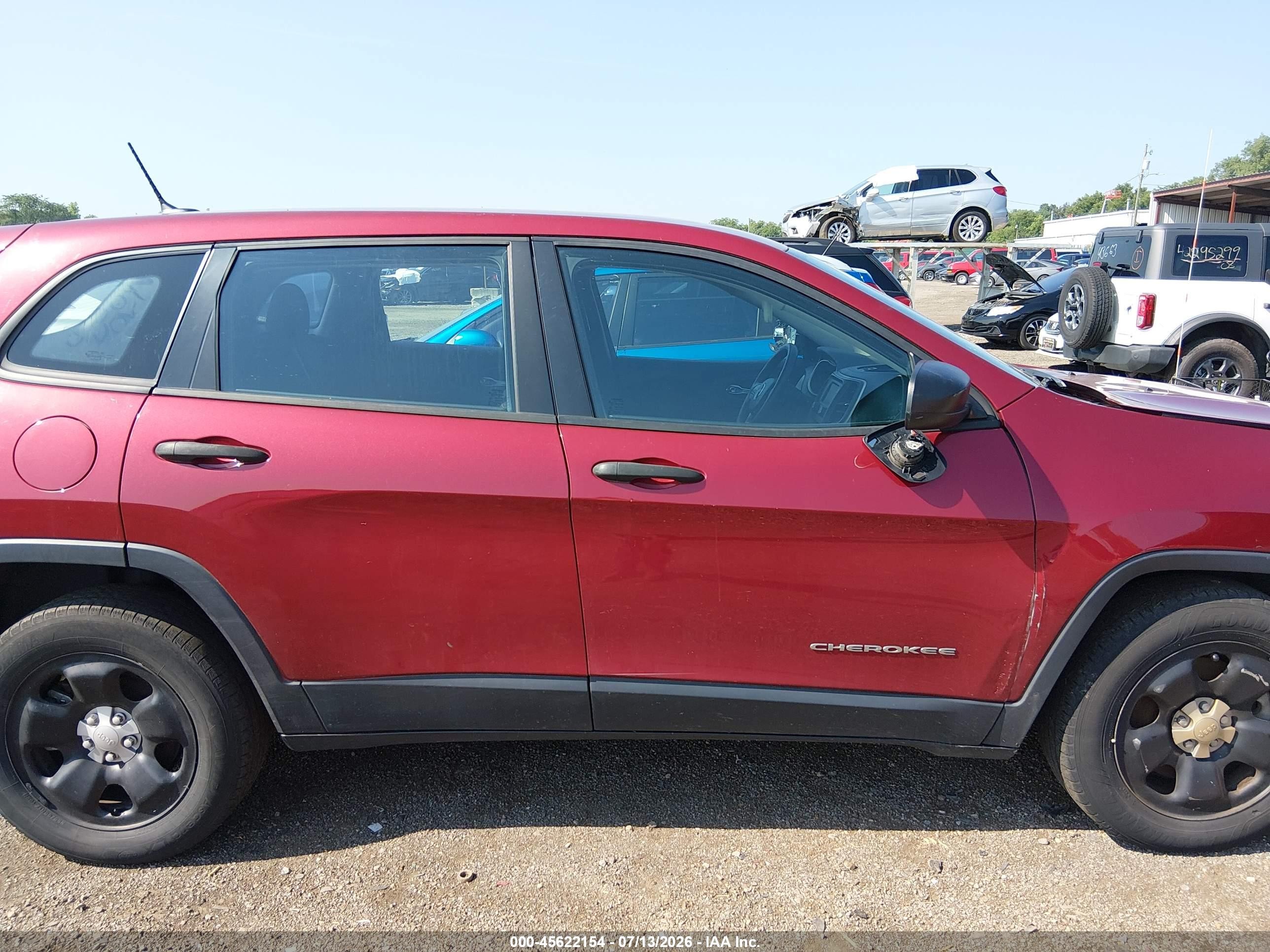 2015 Jeep Cherokee Sport Красный vin: 1C4PJMAB5FW775824