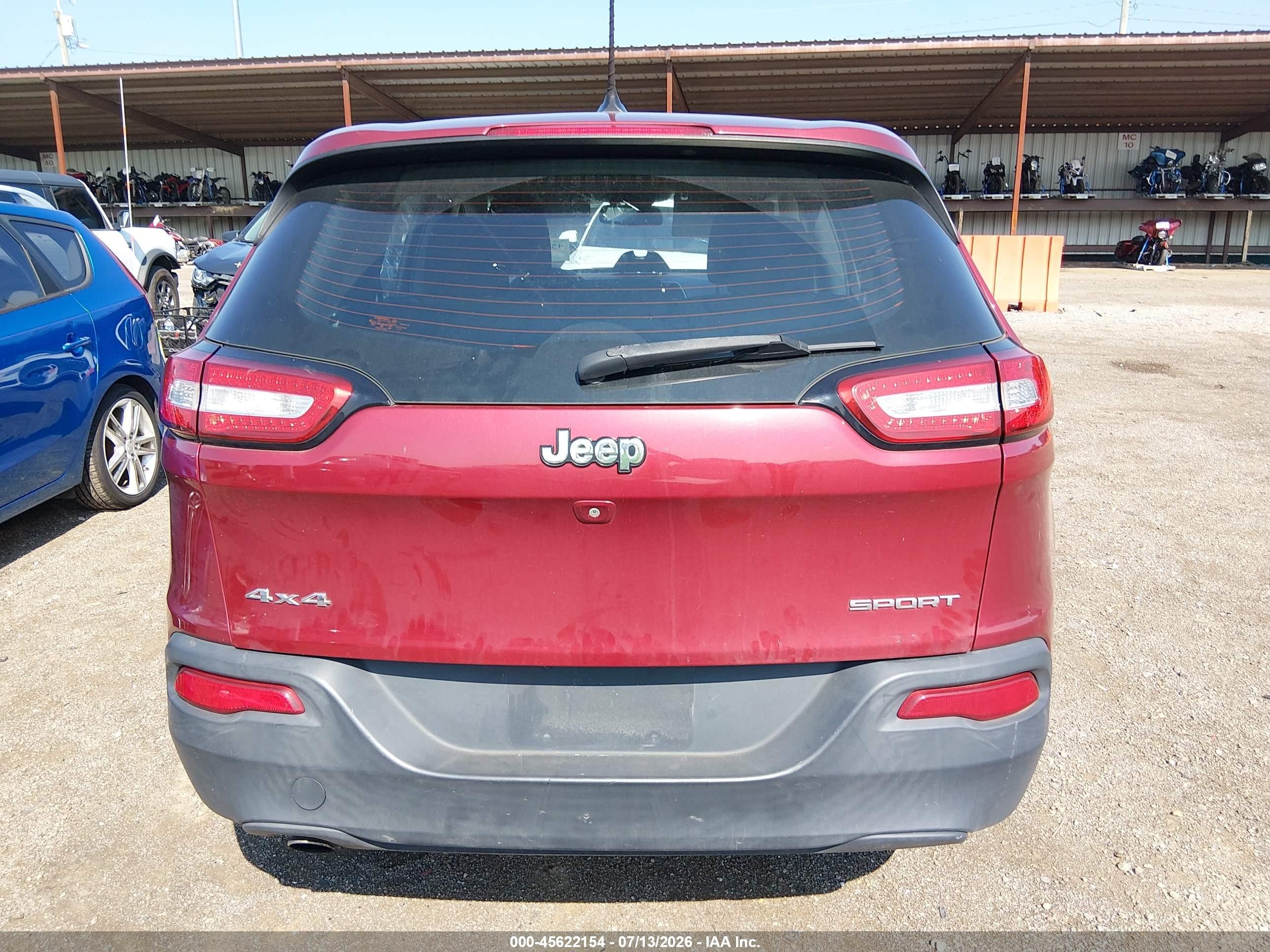 2015 Jeep Cherokee Sport Красный vin: 1C4PJMAB5FW775824