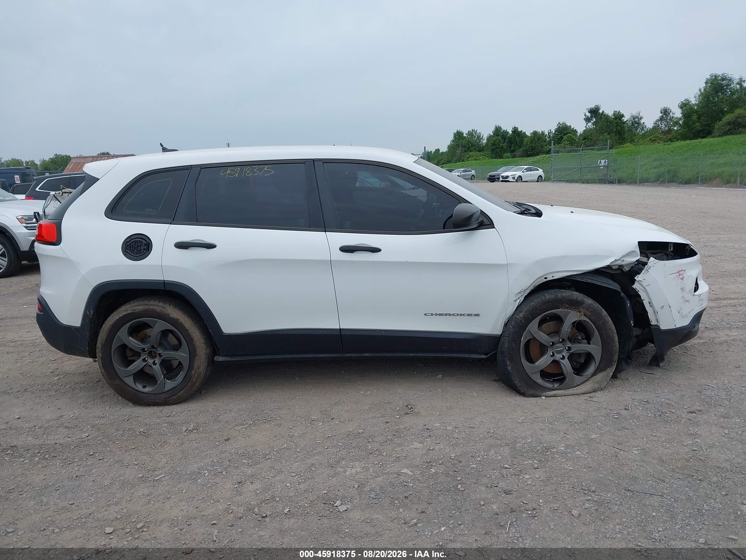 2014 Jeep Cherokee Sport Белый vin: 1C4PJMAB6EW121431