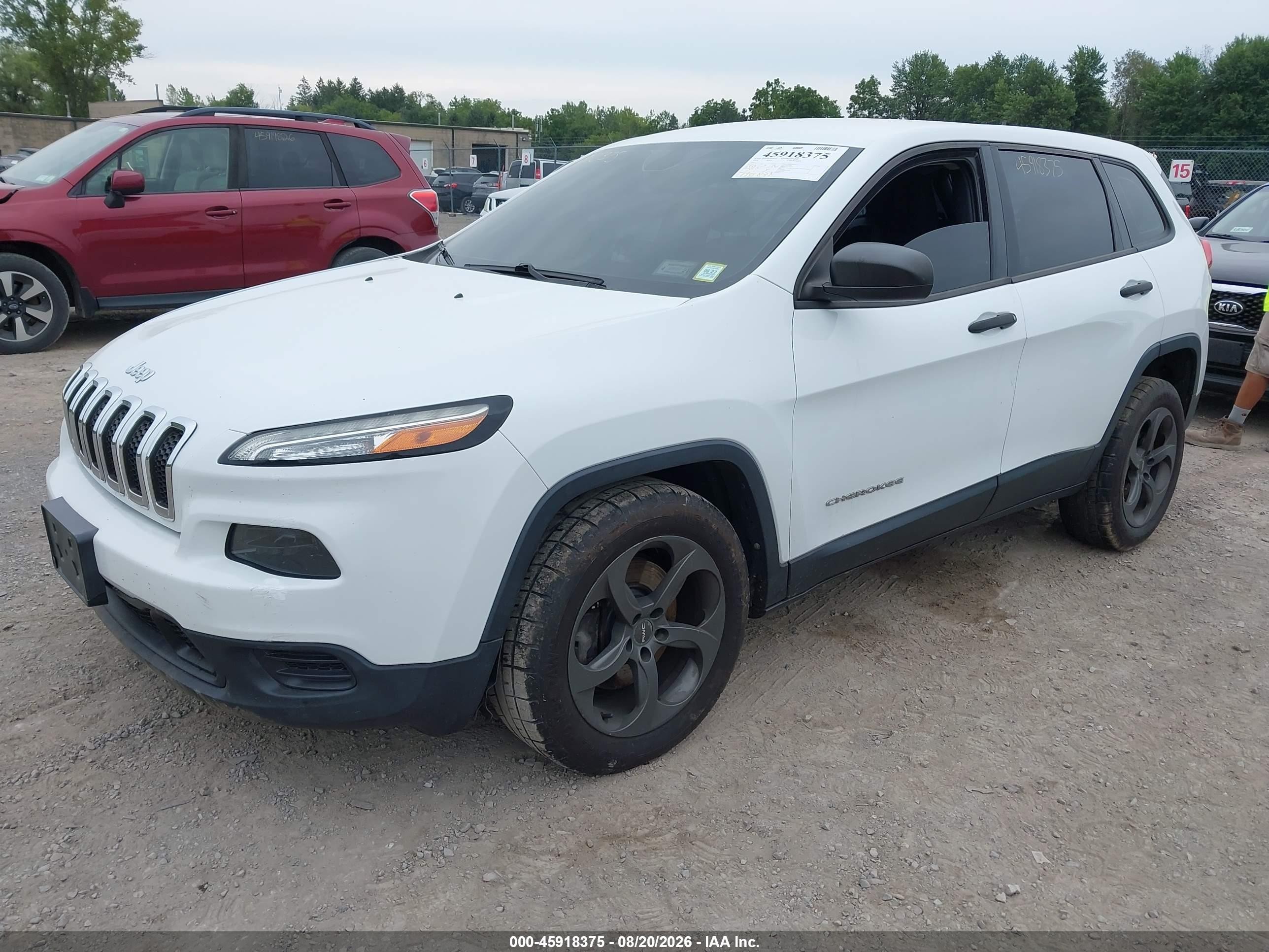2014 Jeep Cherokee Sport Белый vin: 1C4PJMAB6EW121431