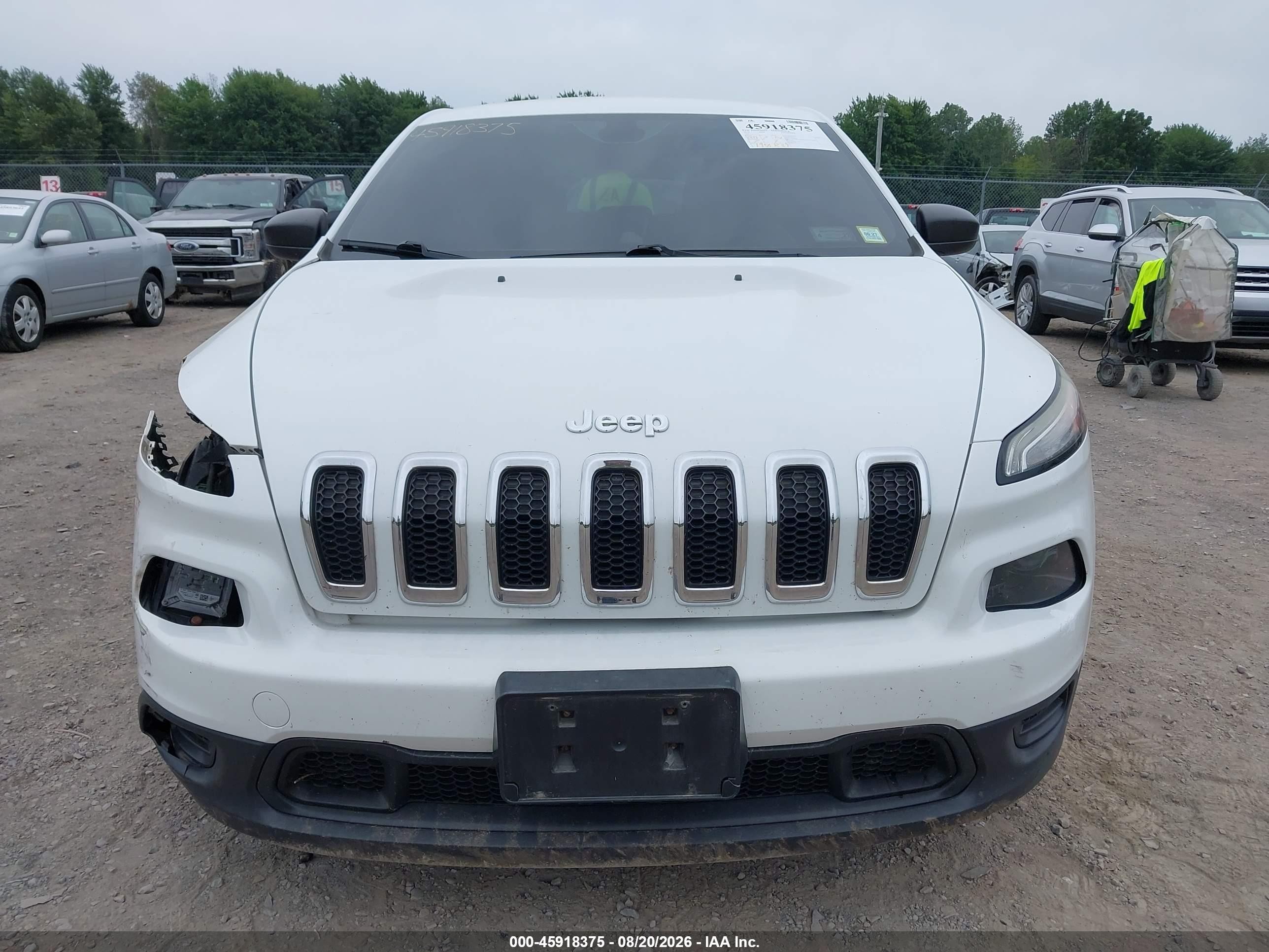 2014 Jeep Cherokee Sport Белый vin: 1C4PJMAB6EW121431