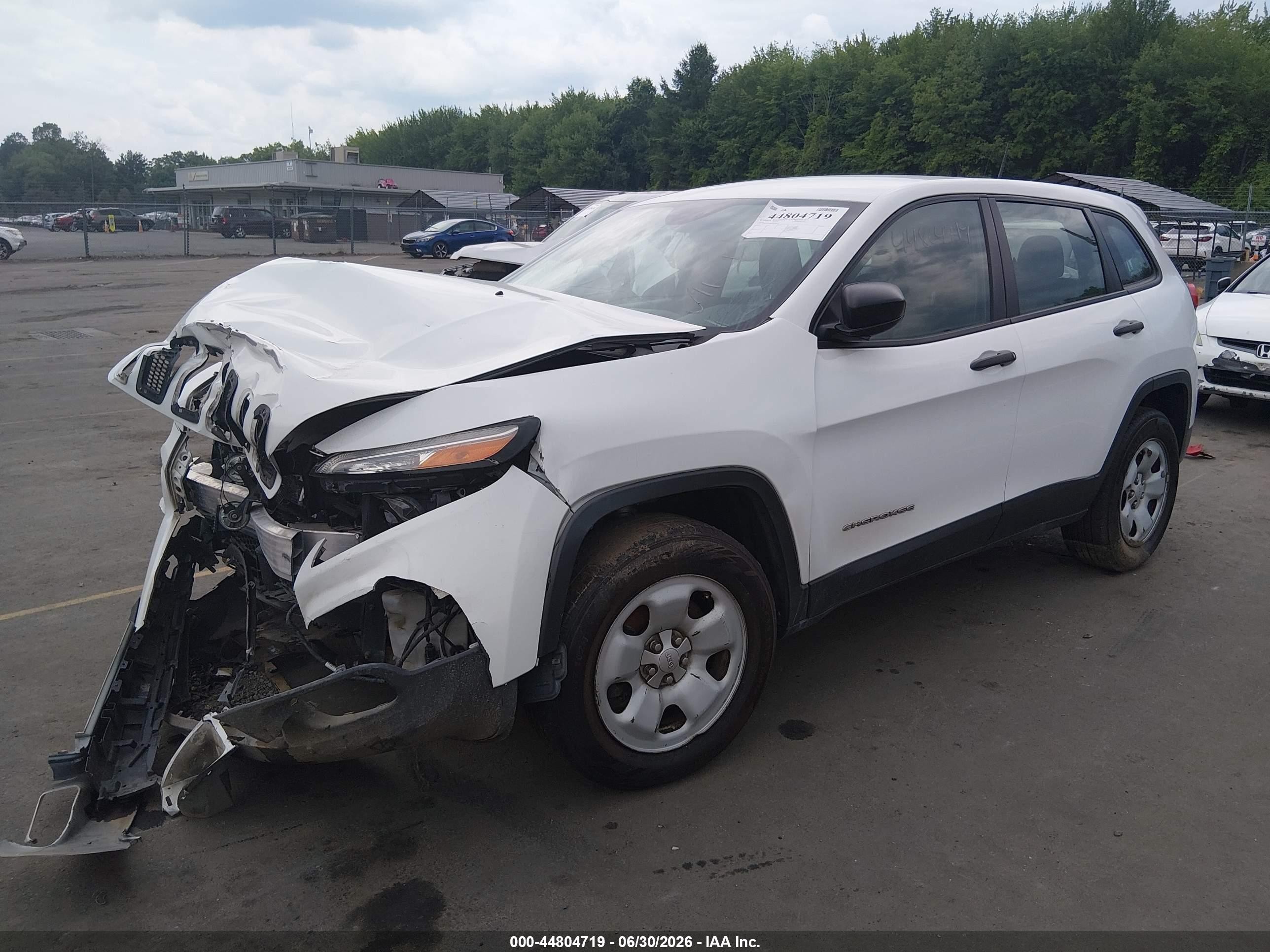 2014 Jeep Cherokee Sport White vin: 1C4PJMAB6EW260491