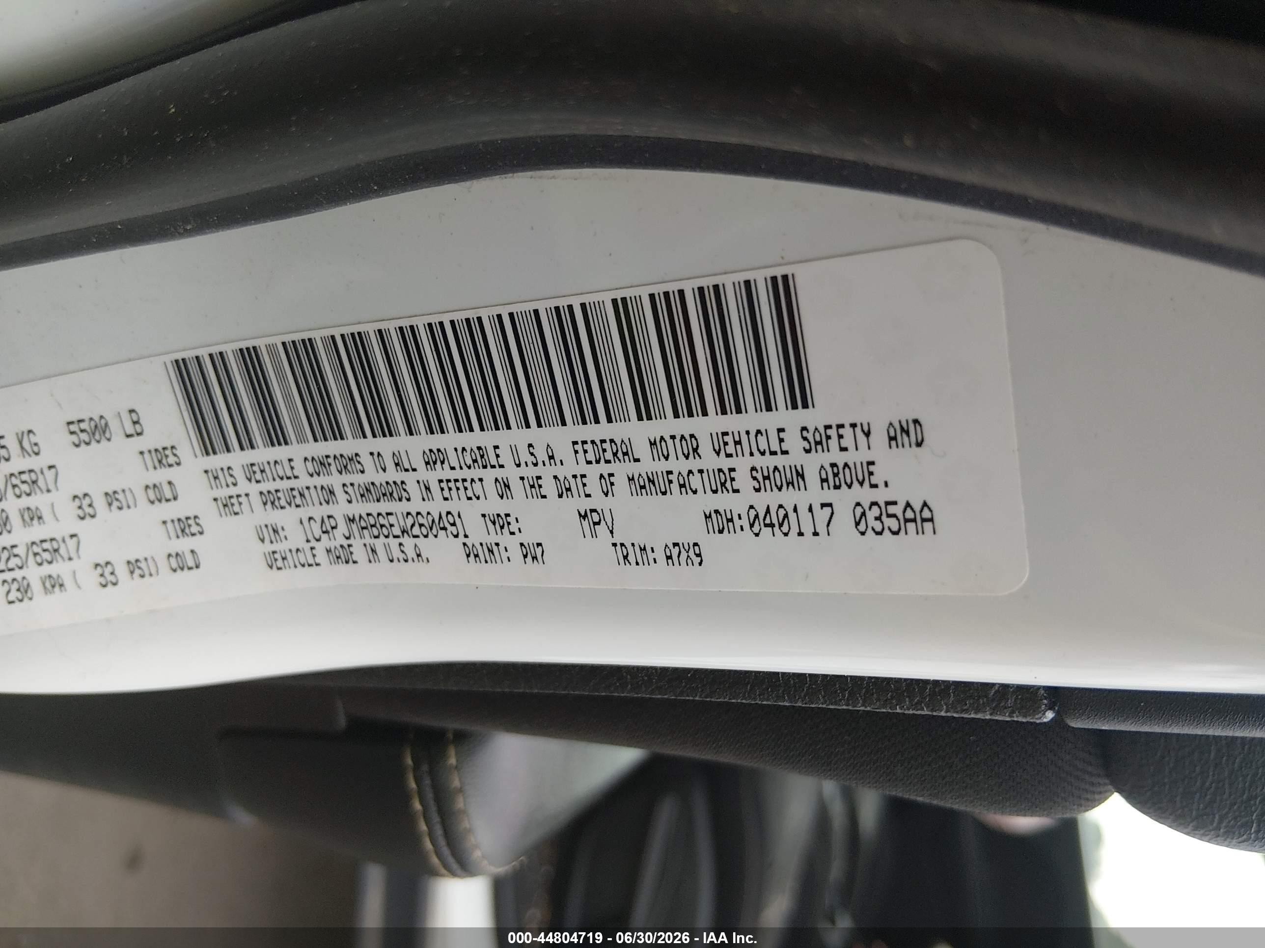 2014 Jeep Cherokee Sport White vin: 1C4PJMAB6EW260491