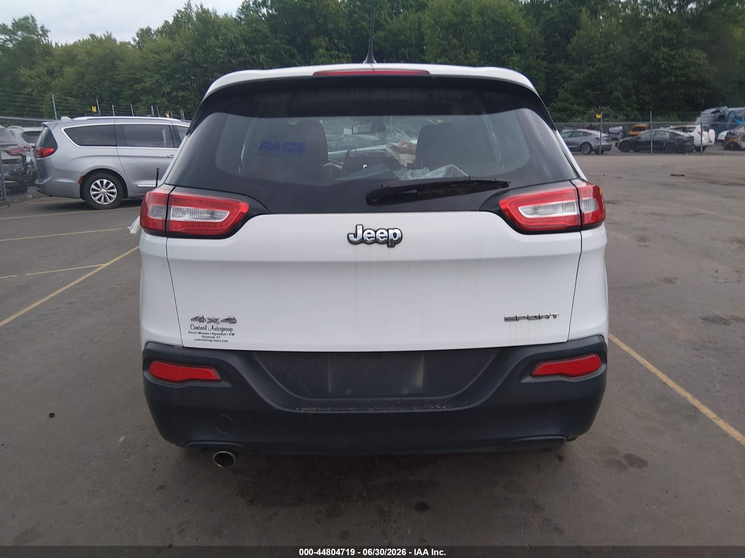 2014 Jeep Cherokee Sport White vin: 1C4PJMAB6EW260491