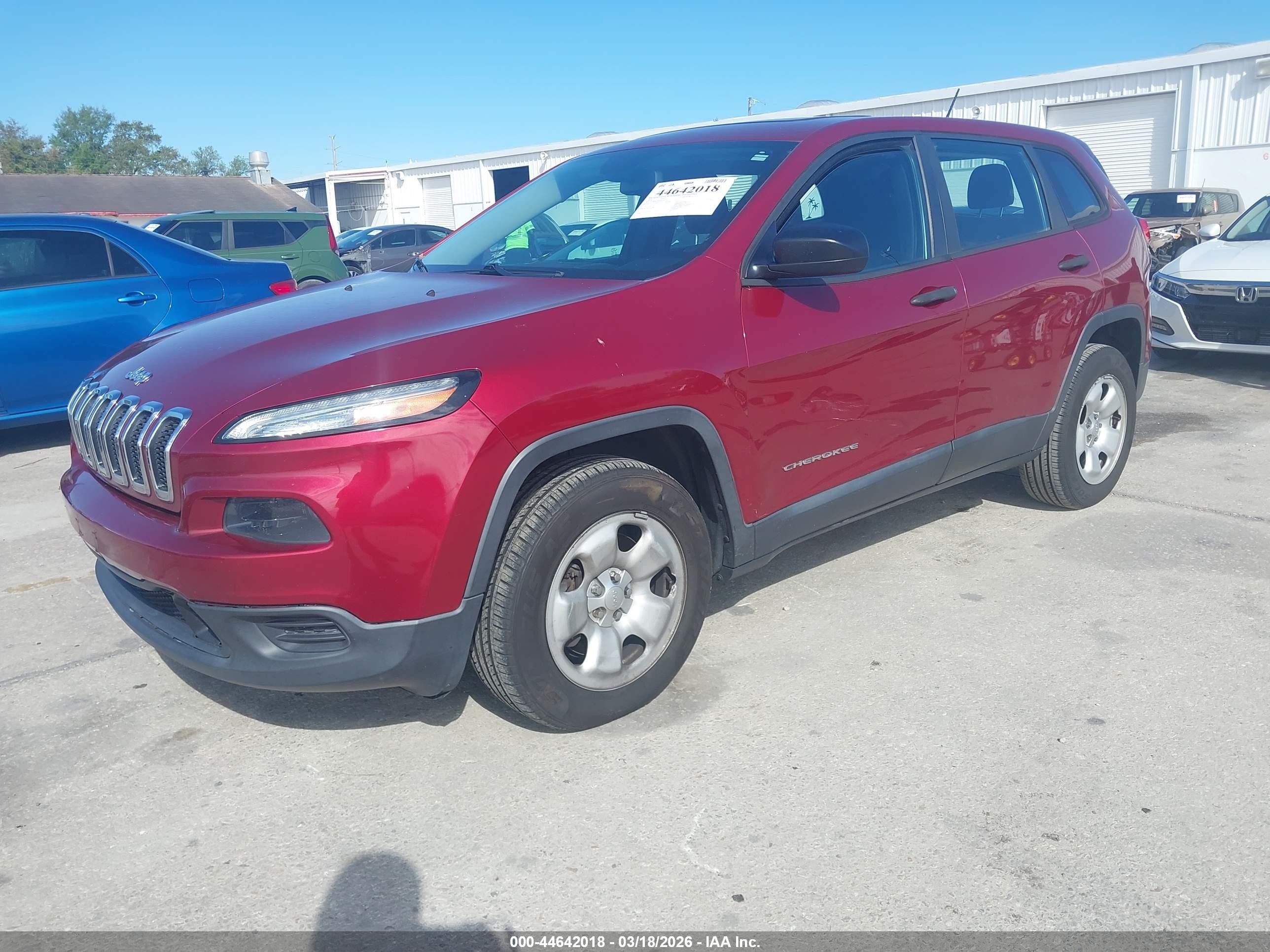 2014 Jeep Cherokee Sport Red vin: 1C4PJMAB6EW297718