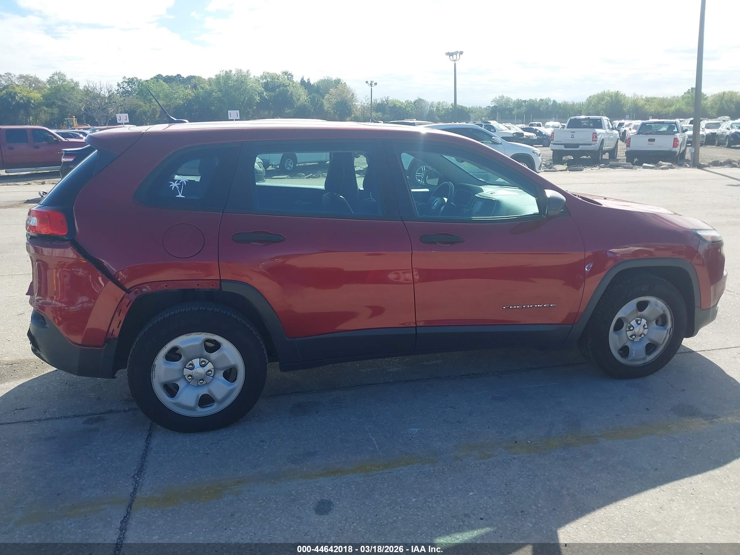 2014 Jeep Cherokee Sport Red vin: 1C4PJMAB6EW297718
