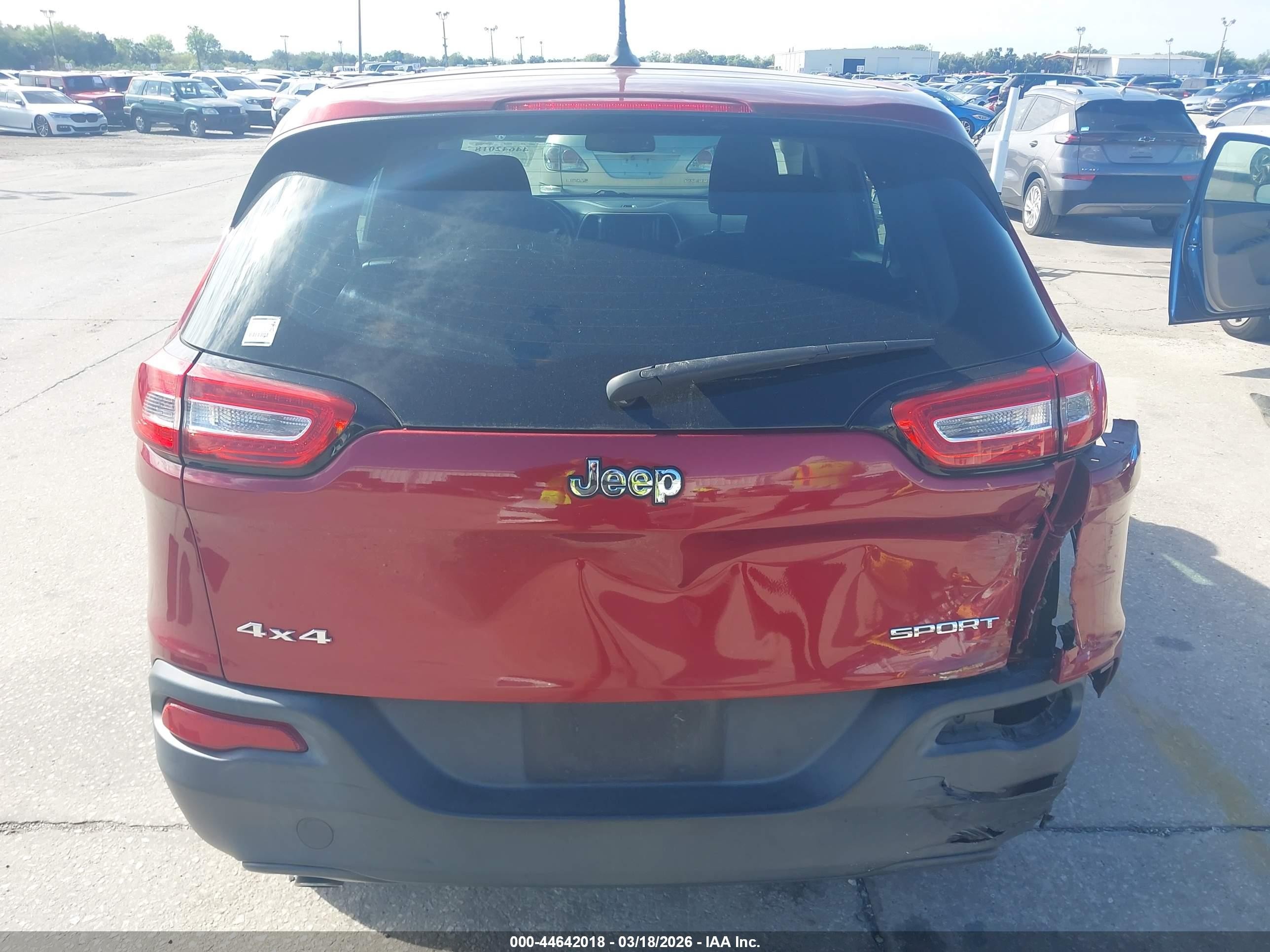 2014 Jeep Cherokee Sport Red vin: 1C4PJMAB6EW297718