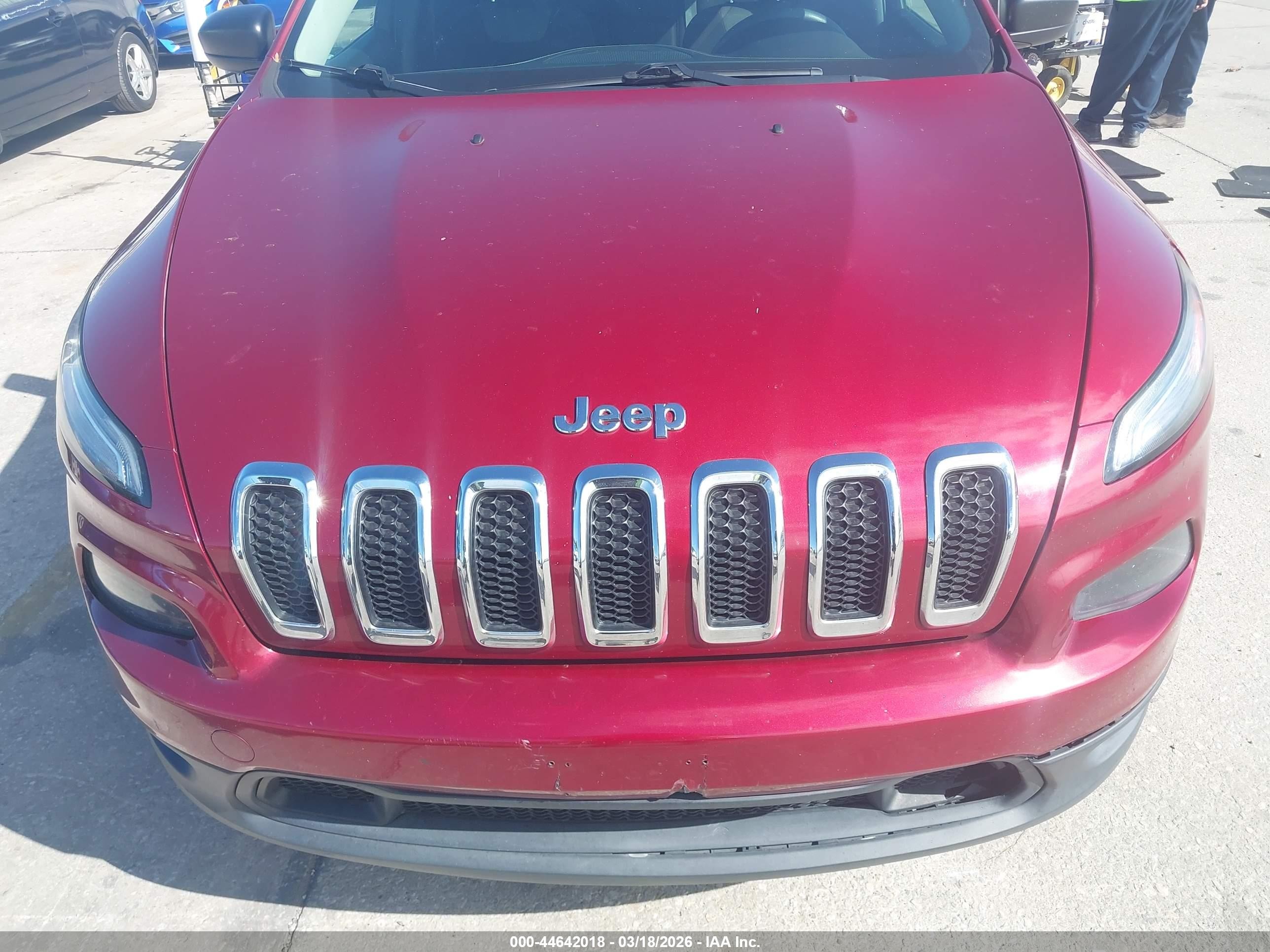 2014 Jeep Cherokee Sport Red vin: 1C4PJMAB6EW297718
