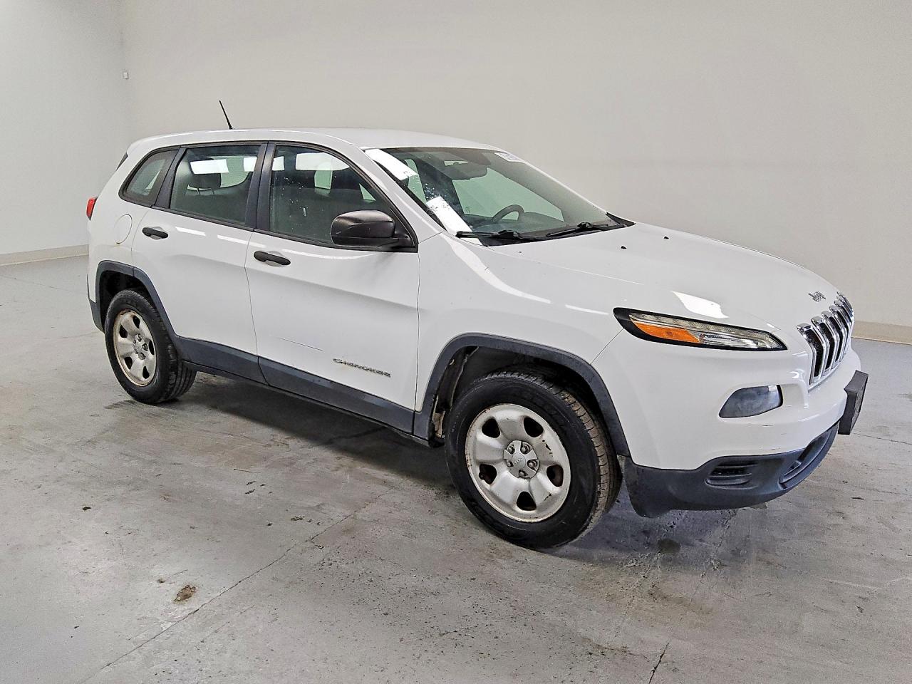 2015 Jeep Cherokee Sport White vin: 1C4PJMAB6FW792082