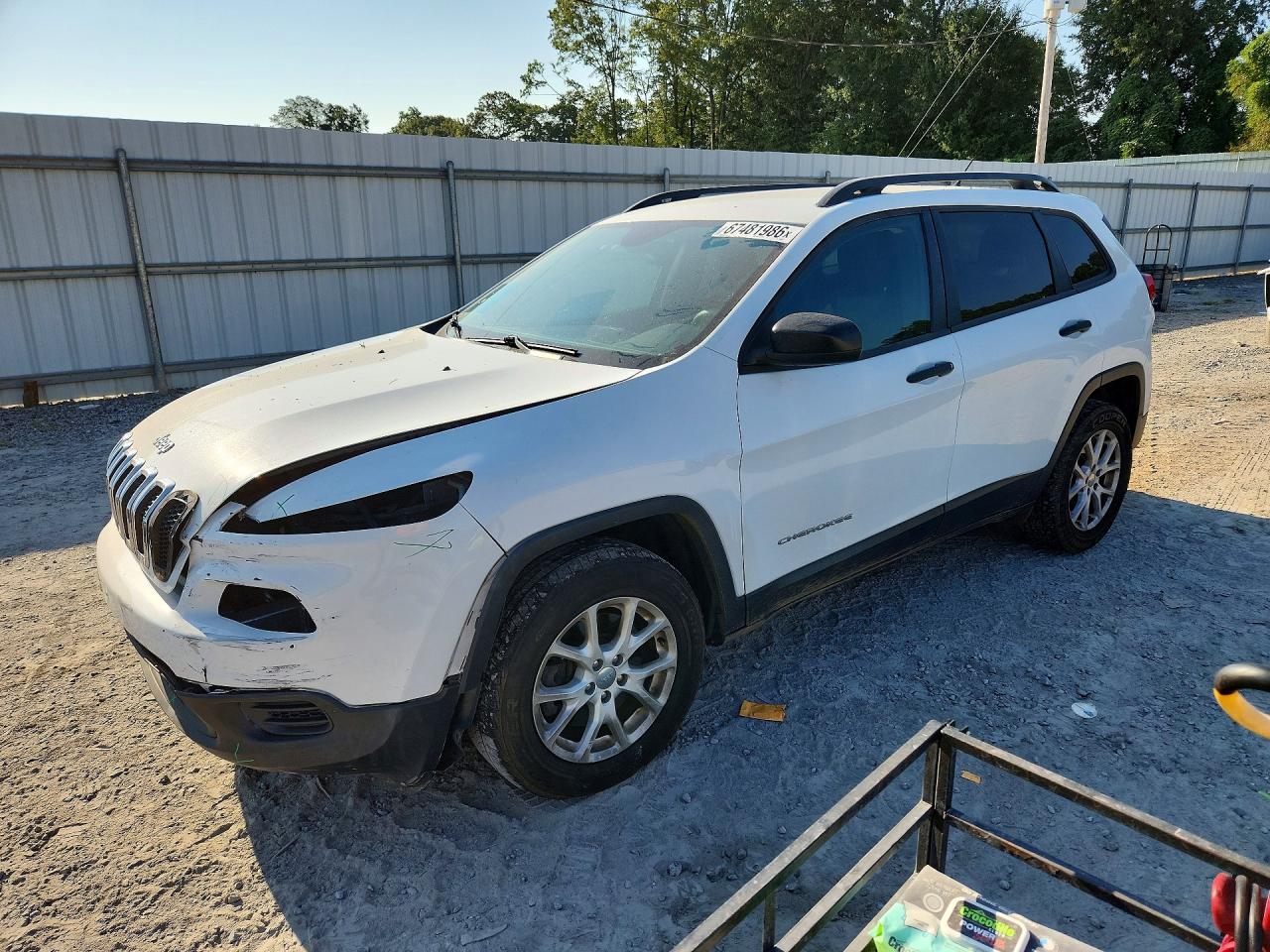 2017 Jeep Cherokee Sport White vin: 1C4PJMAB6HW584688